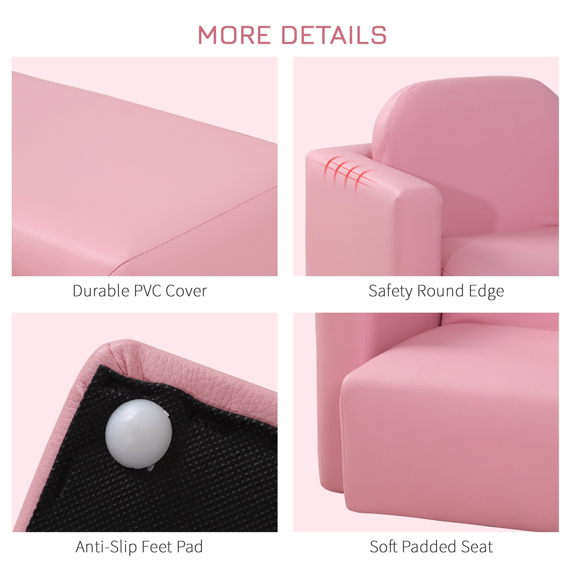 2-in-1 Convertible Table and Chair Set for Boys Girls for Boys Girls, Pink
