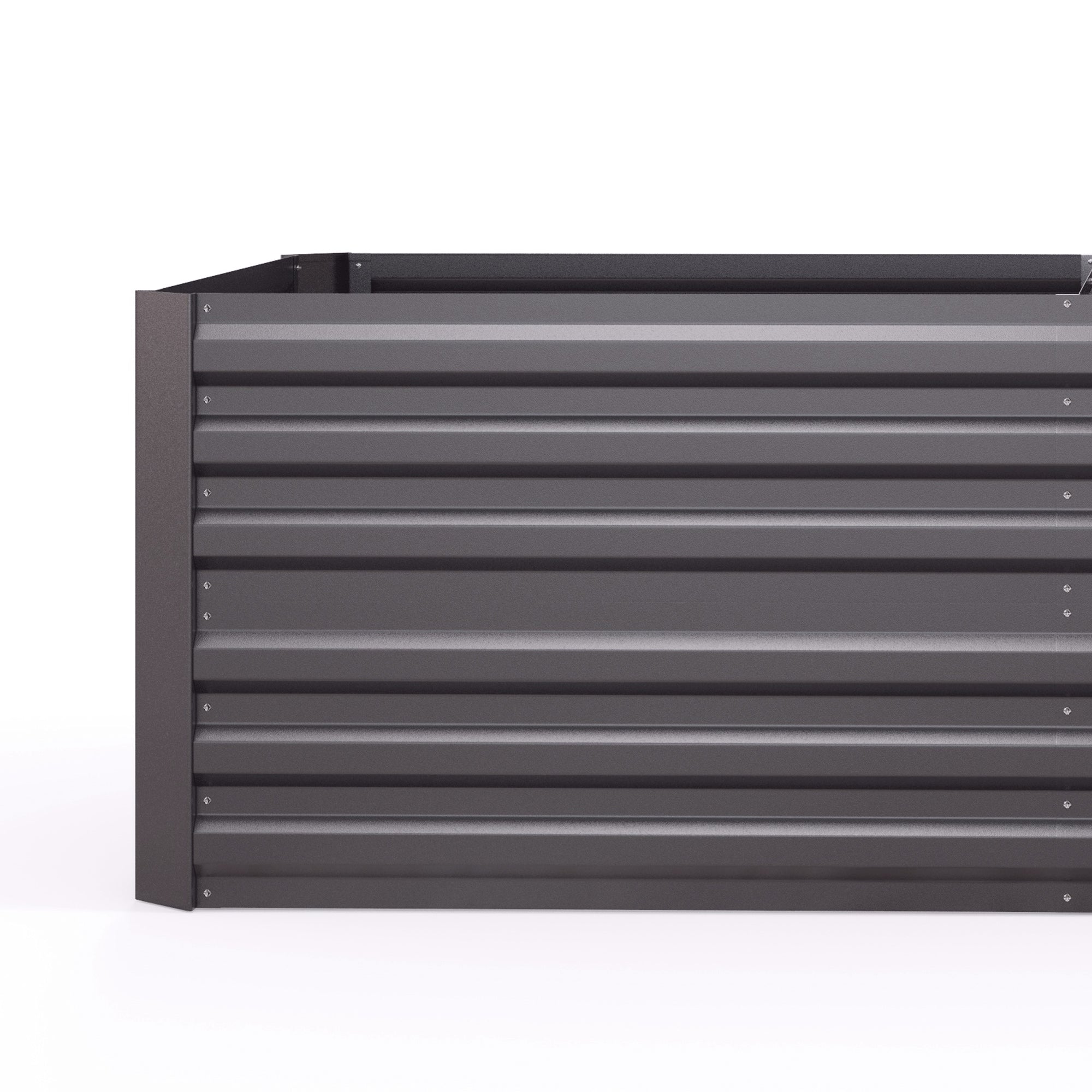 Galvanized Raised Garden Bed, Steel Outdoor Planters with Reinforced Rods, 71" x 36" x 23", Dark Gray - Dark Gray - Image 7