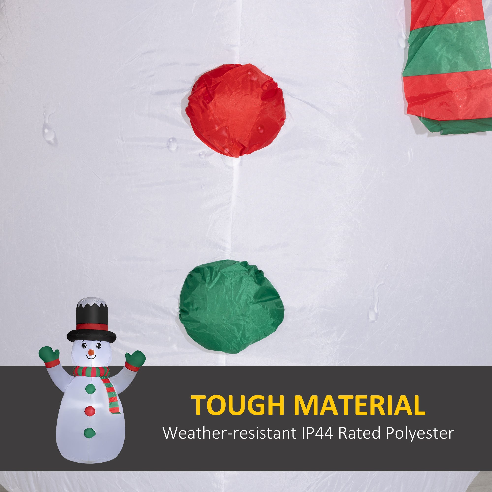 6 FT Christmas Inflatable Snowman, Xmas Blow Up Snowman with LED Lights for Indoor, Outdoor, Lawn, Garden, Party