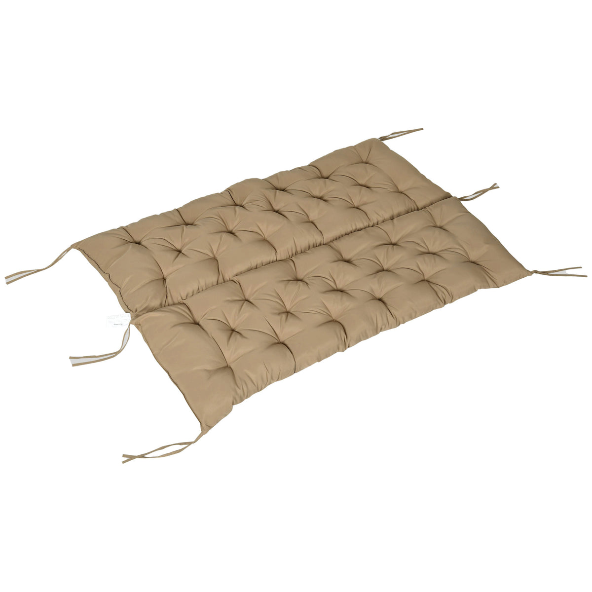 59" x 38" Tufted Bench Cushion for Outdoor Furniture, 3-Seater Replacement for Swing Chair, Patio Sofa/Couch, Khaki