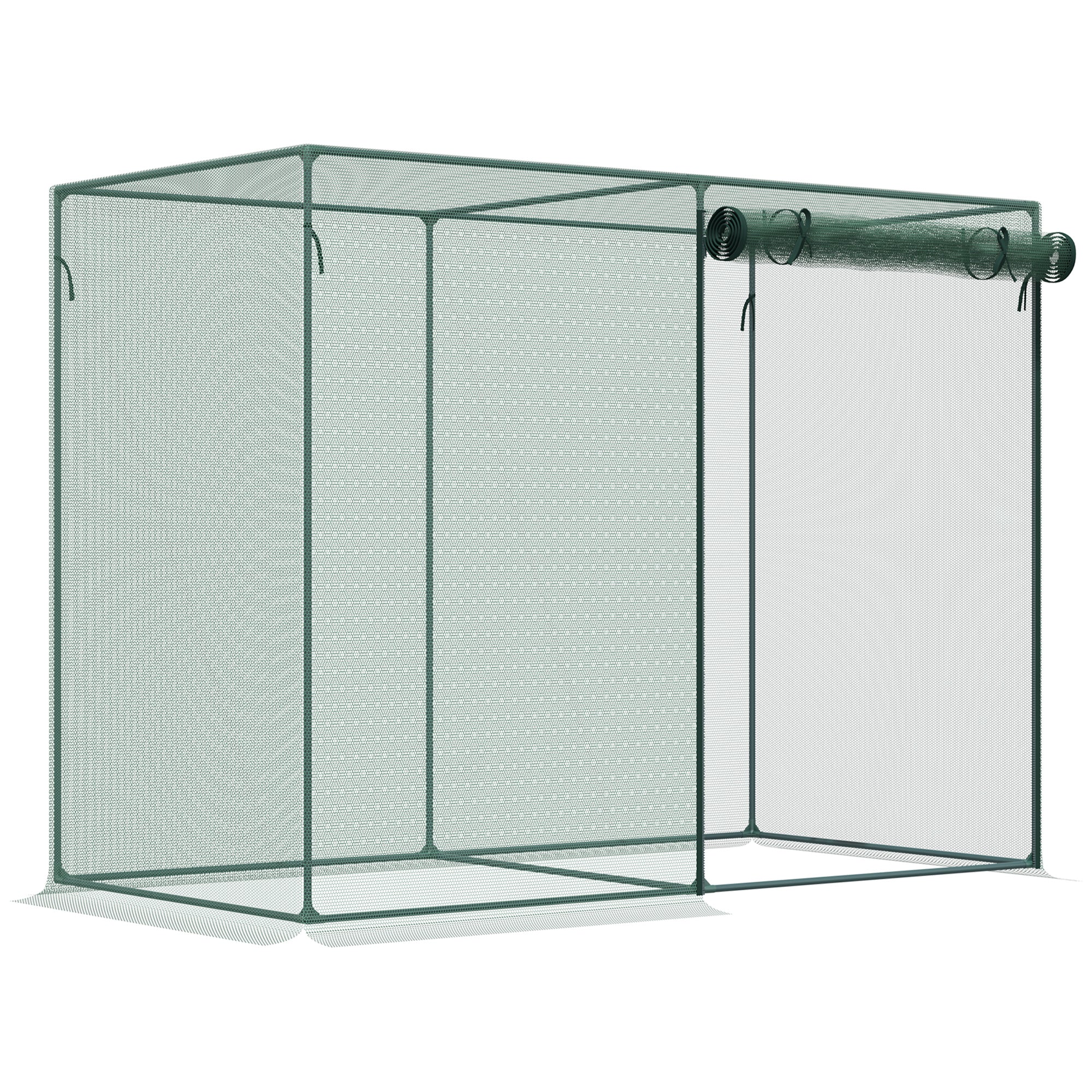 6' x 3' x 5' Crop Cage, Plant Protection Tent with Zippered Doors for Vegetable Garden, Backyard, Green - Green