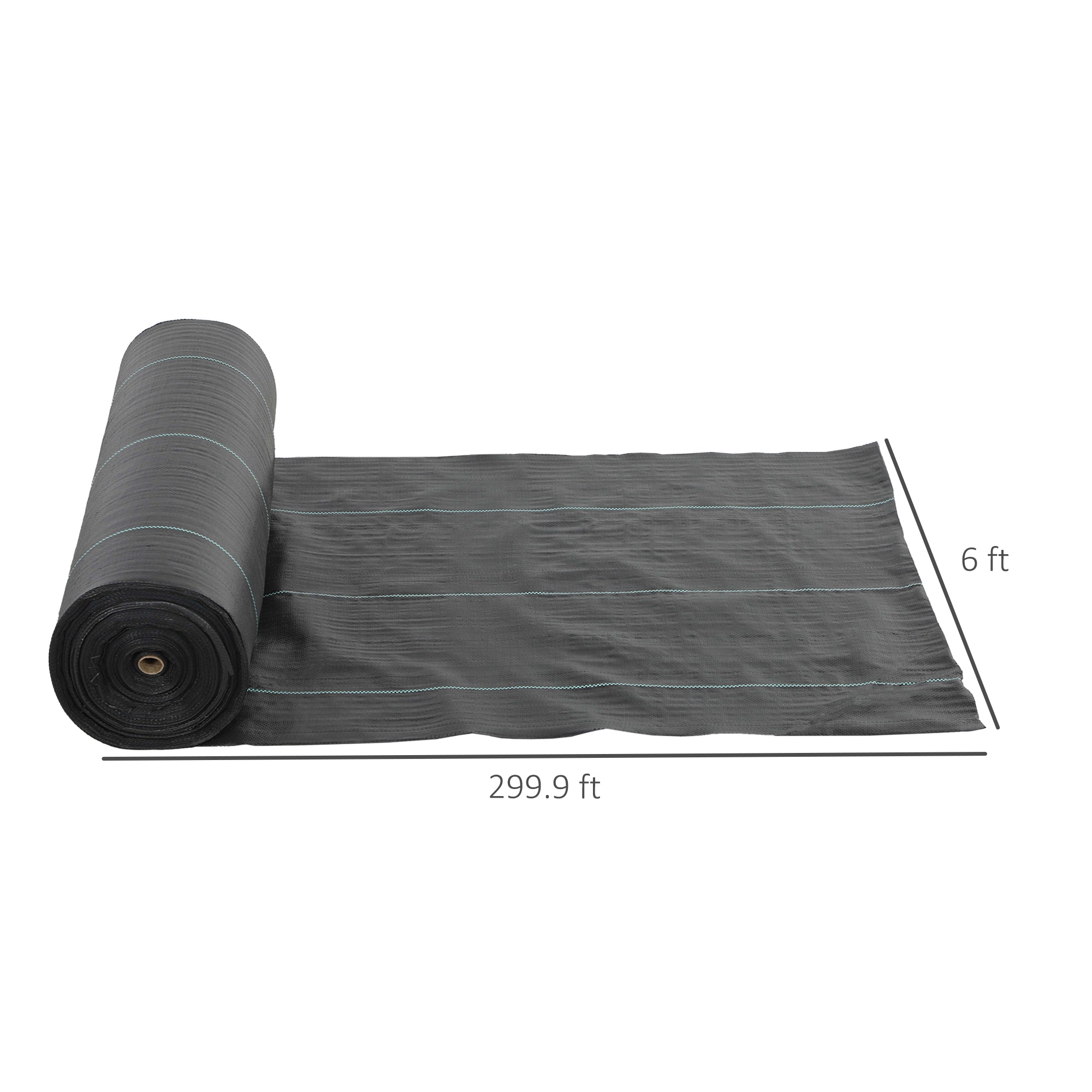 6FT x 300FT Weed Barrier Landscape Fabric, 5oz Heavy Duty Woven Weed Control Fabric for Landscaping - Black - Image 3