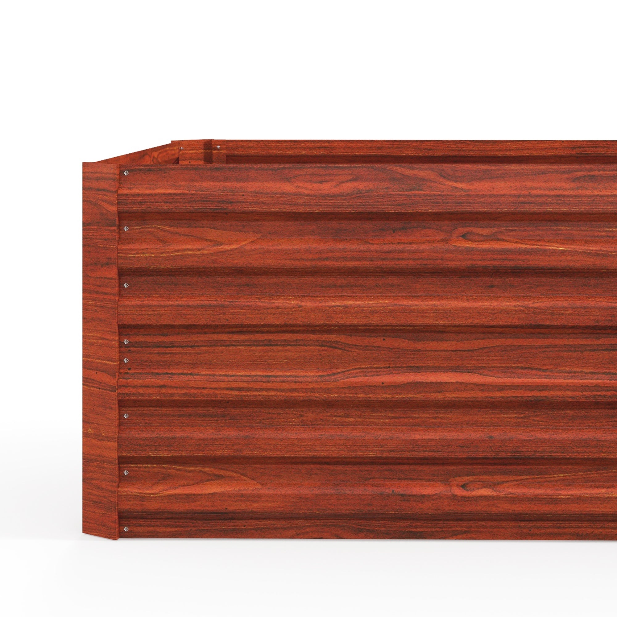 Galvanized Raised Garden Bed, Steel Outdoor Planters with Reinforced Rods, 71" x 36" x 23", Dark Brown - Dark Brown - Image 7