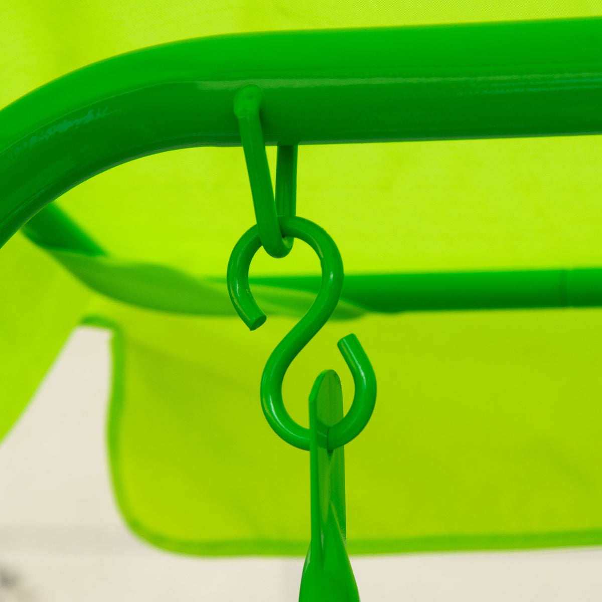 Kids Patio Swing, Adjustable Canopy Swing Glider, Kids Outdoor Swing Chair with 2 Seats, Seat-Belted Safety, Green
