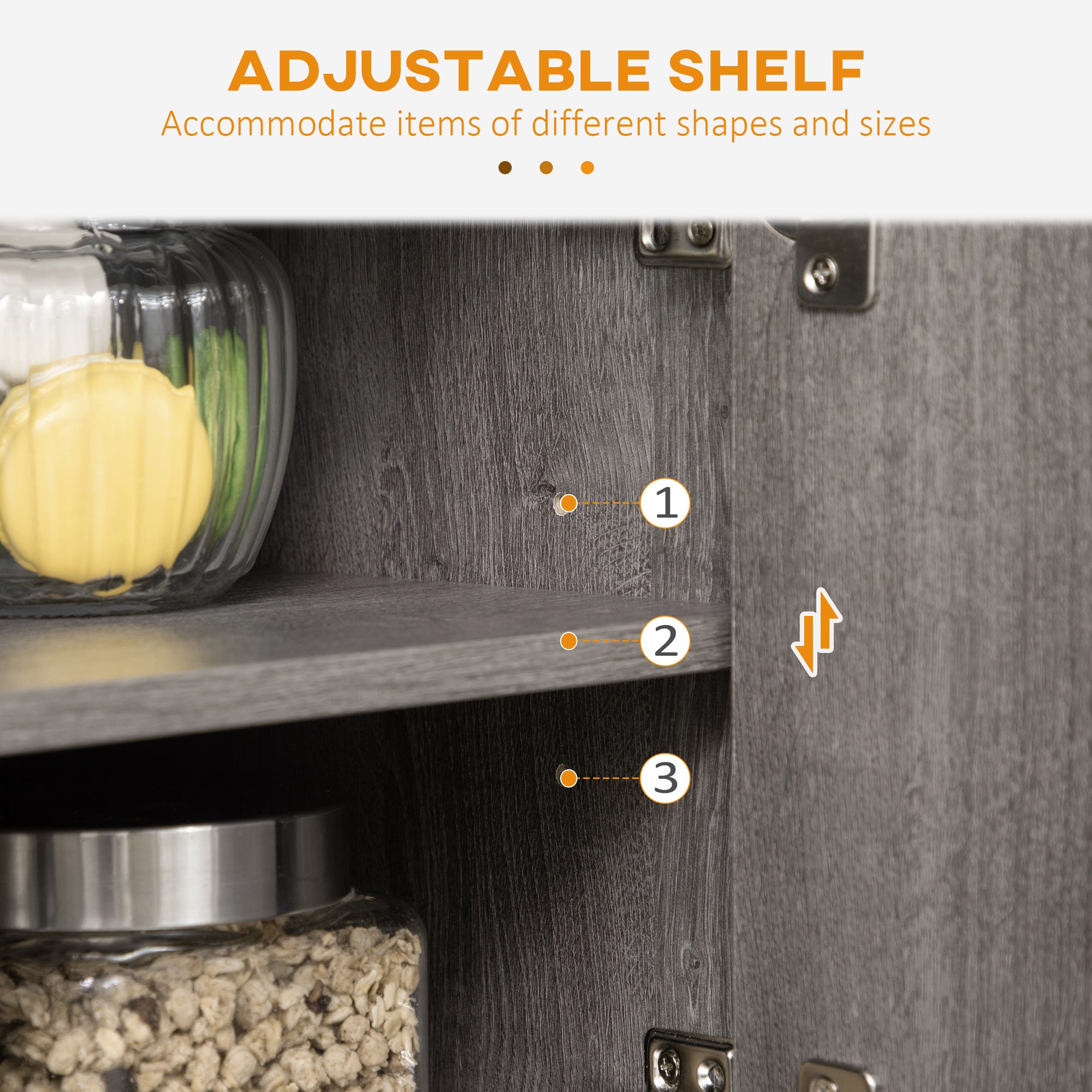 Coffee Bar Cabinet 9-Bottle Wine Rack and Adjustable Shelf, Sideboard Buffet Cabinet Wine Cabinet for Living Room