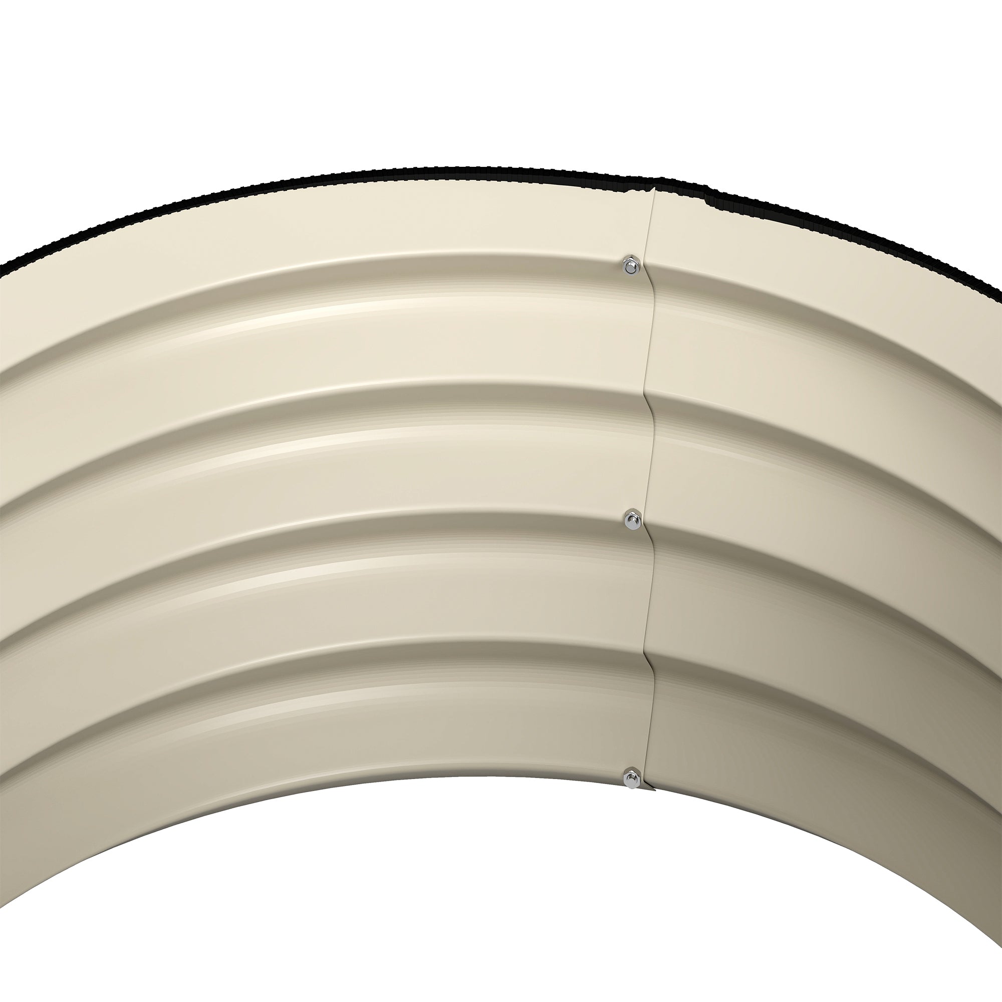 Set of 2 Raised Garden Bed, Metal Planter Box with Safety Edging, Easy-to-assemble Stock Tank, Cream - Cream White - Image 8