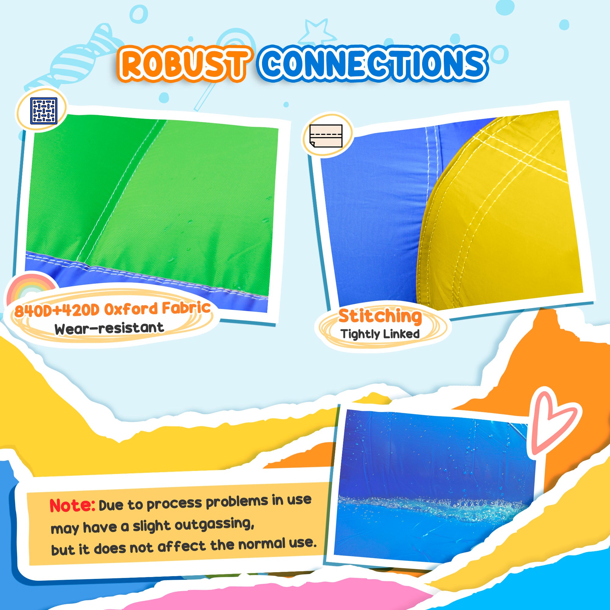 6-in-1 Inflatable Water Slide with Splash Pool, Slide, Climbing Wall, Water Cannon, Inflatable Bounce House for Kids with 2 Min. Inflation