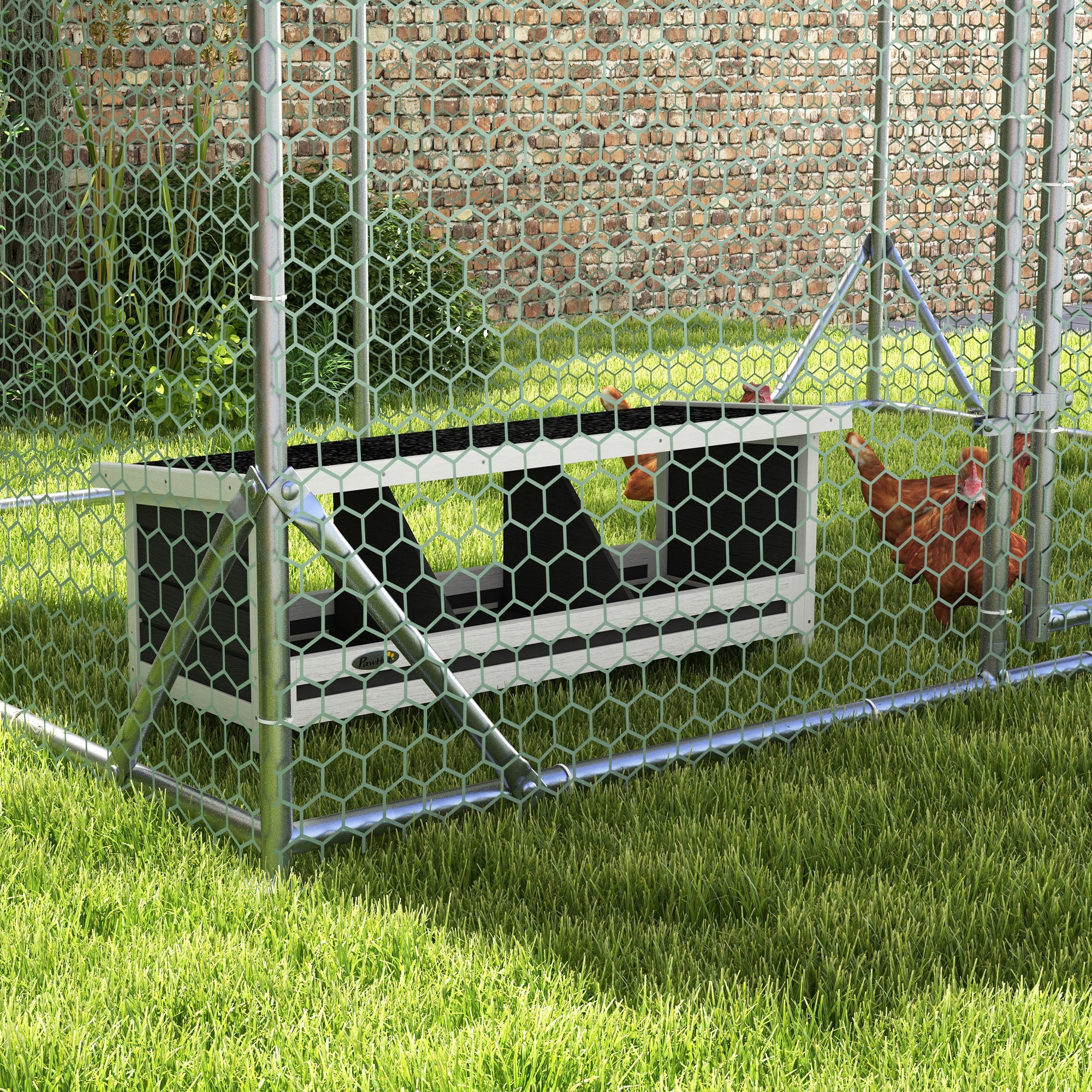 Wood Nesting Boxes Chicken Coop Accessories for Up to 3 Chickens, with Asphalt Roof, Gray - Gray - Image 8