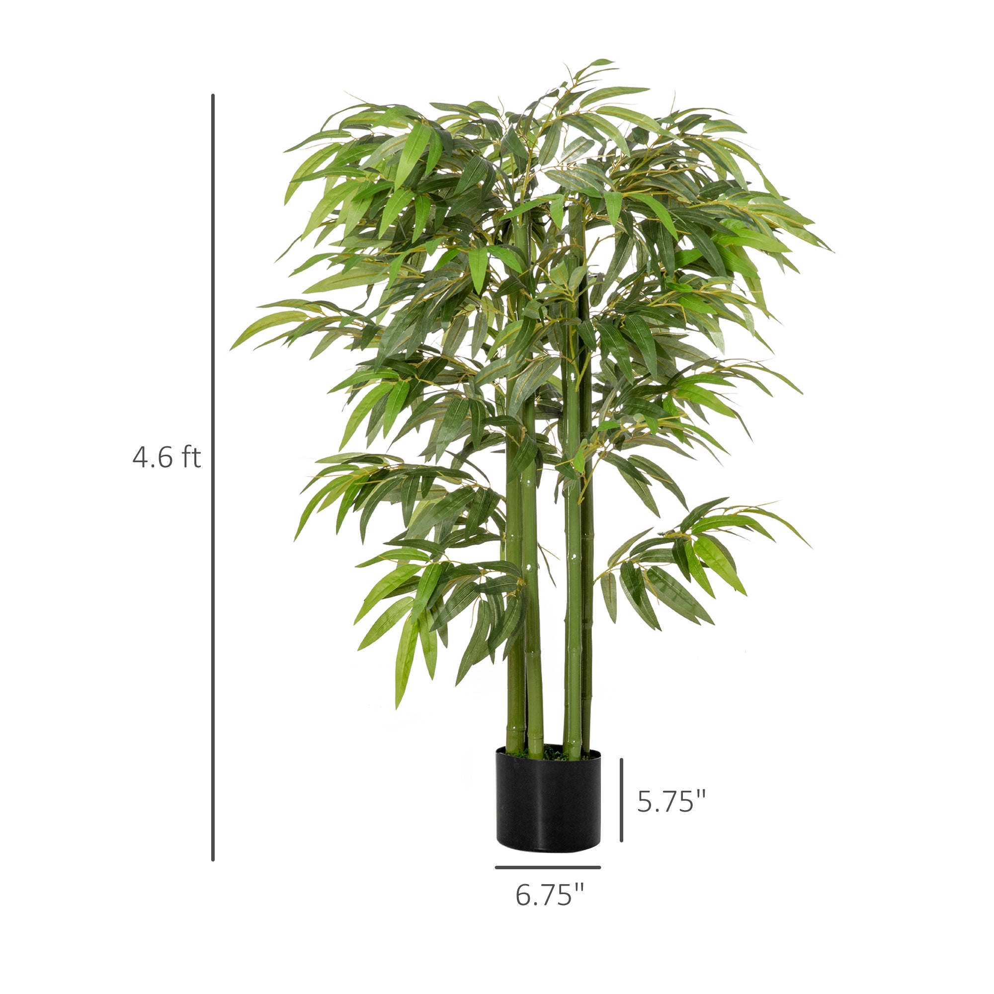 4.5FT Artificial Bamboo Tree, Decorative Faux Plant in Nursery Pot for Indoor or Decor