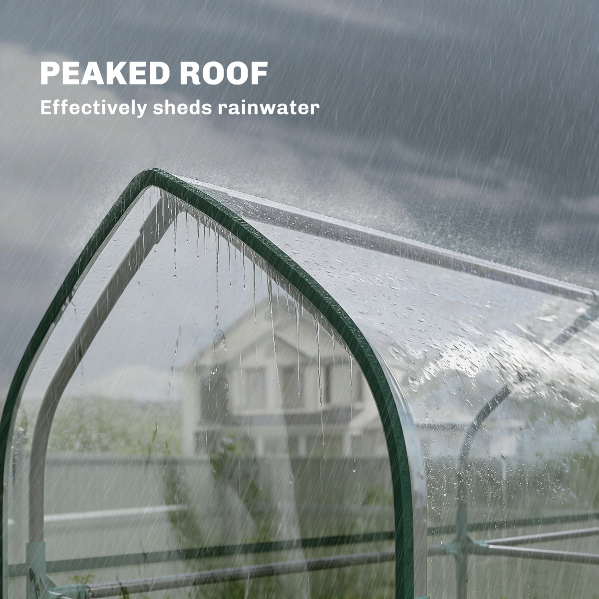 3 Tier Mini Greenhouse, Small Portable Greenhouse with 2 Roll-up Doors, 56.3" x 18.1" x 65", Clear