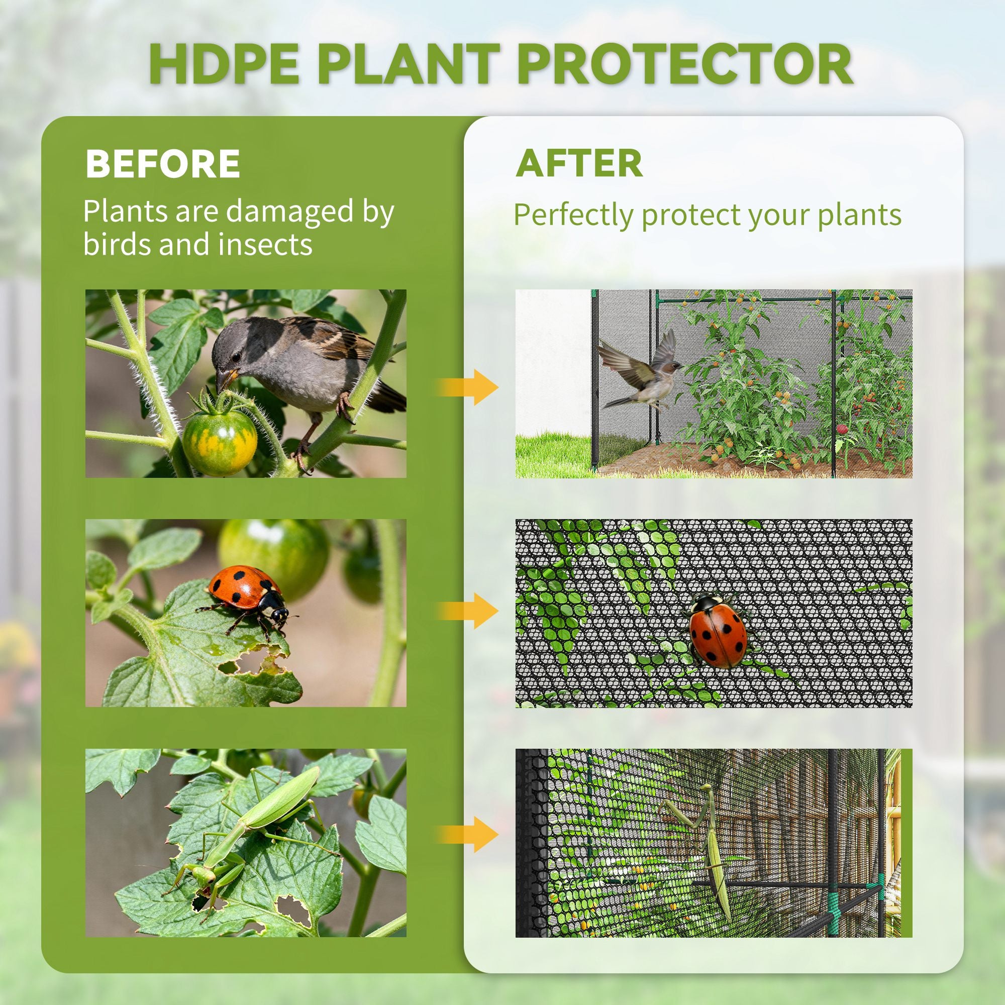 Crop Cage, Plant Protection Tent with Zippered Door, Plant Protector from Animals for Vegetables Flowers Fruits, Black - Black - Image 4