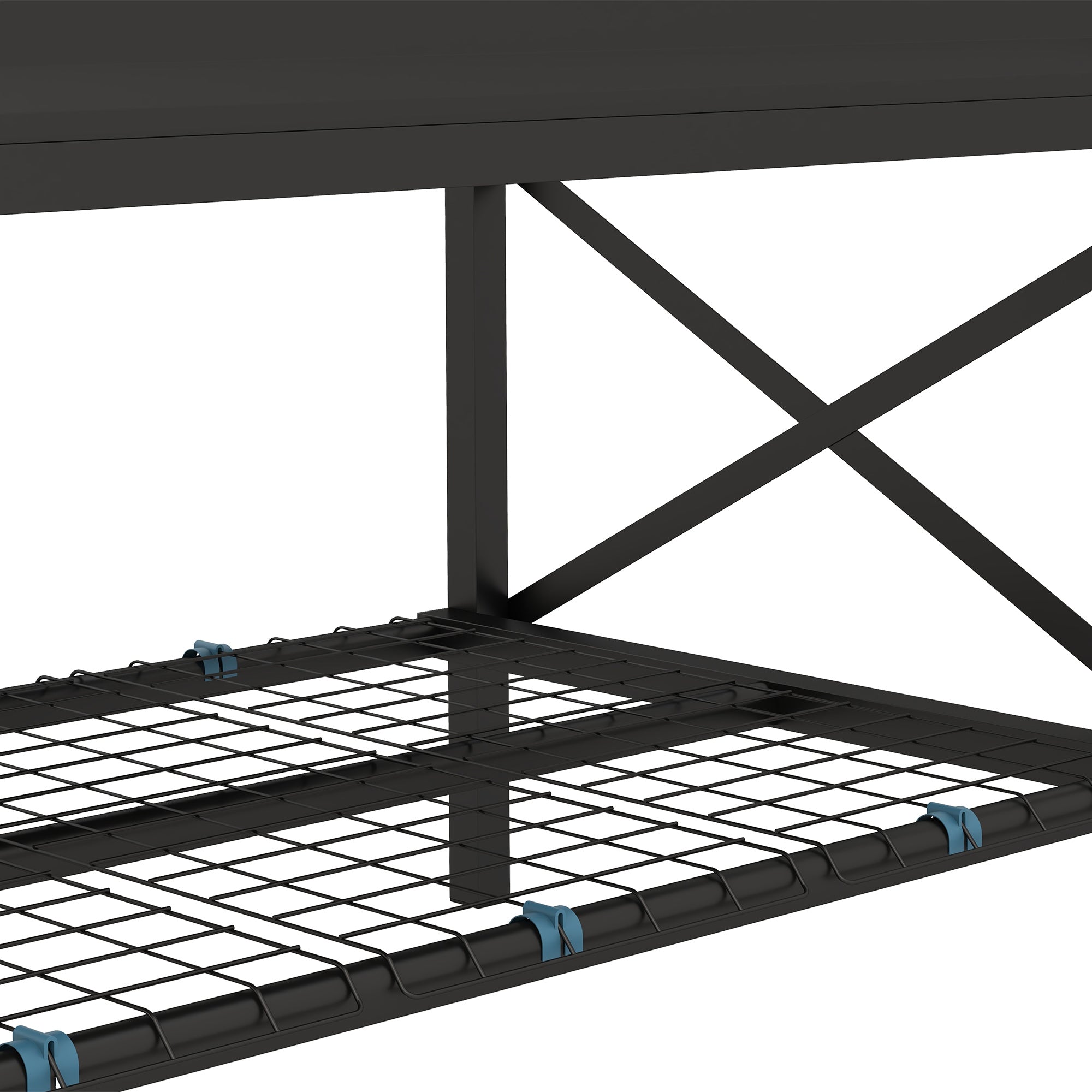 Galvanized Raised Garden Bed, Metal Planter Box with Legs, Storage Shelf and Bed Liner, Black - Black - Image 8