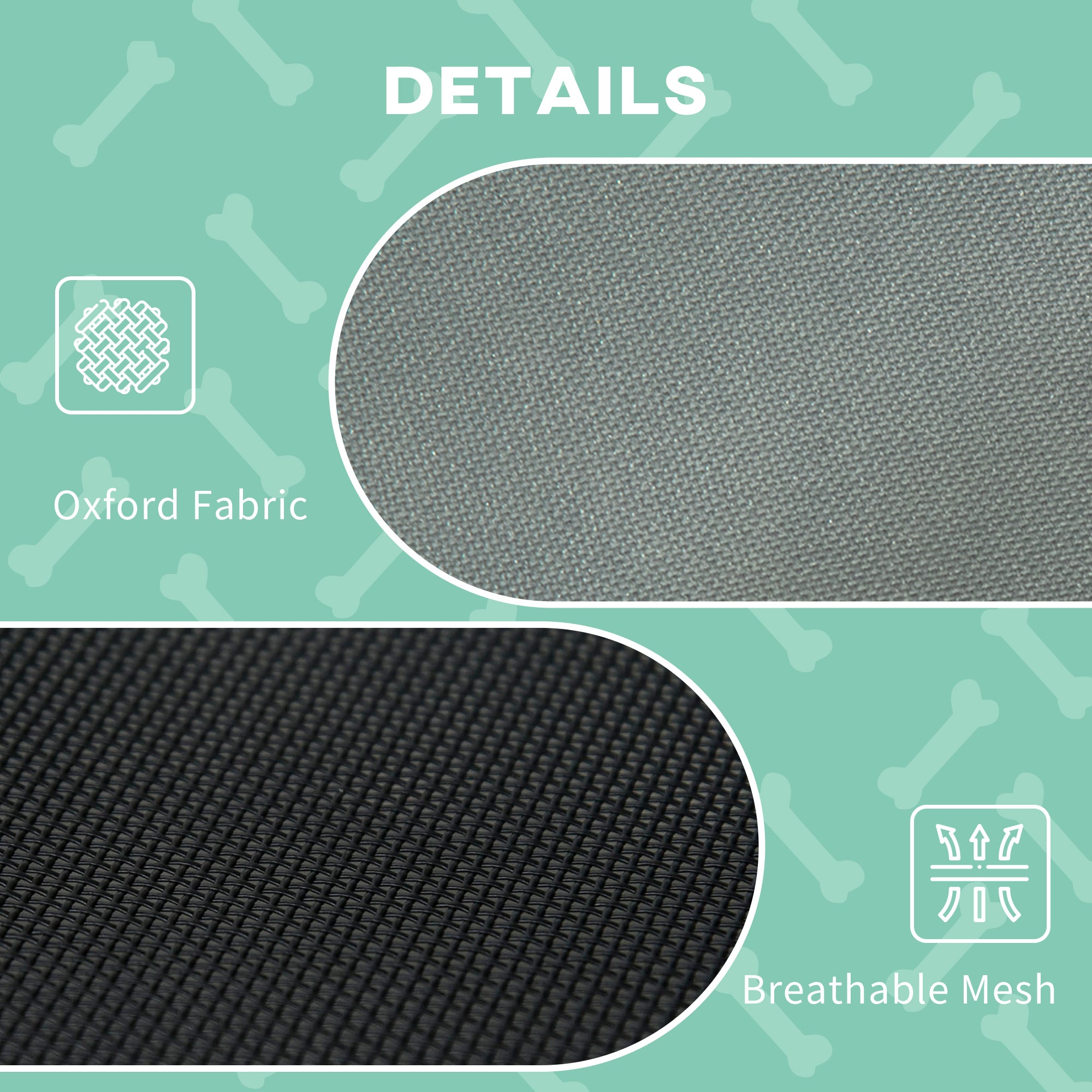 Elevated Dog Bed with Removable Canopy, Outdoor Dog Cot with UV Protection Canopy Shade, 36 inch Large Pet Bed for Camping, Gray - Grey - Image 5