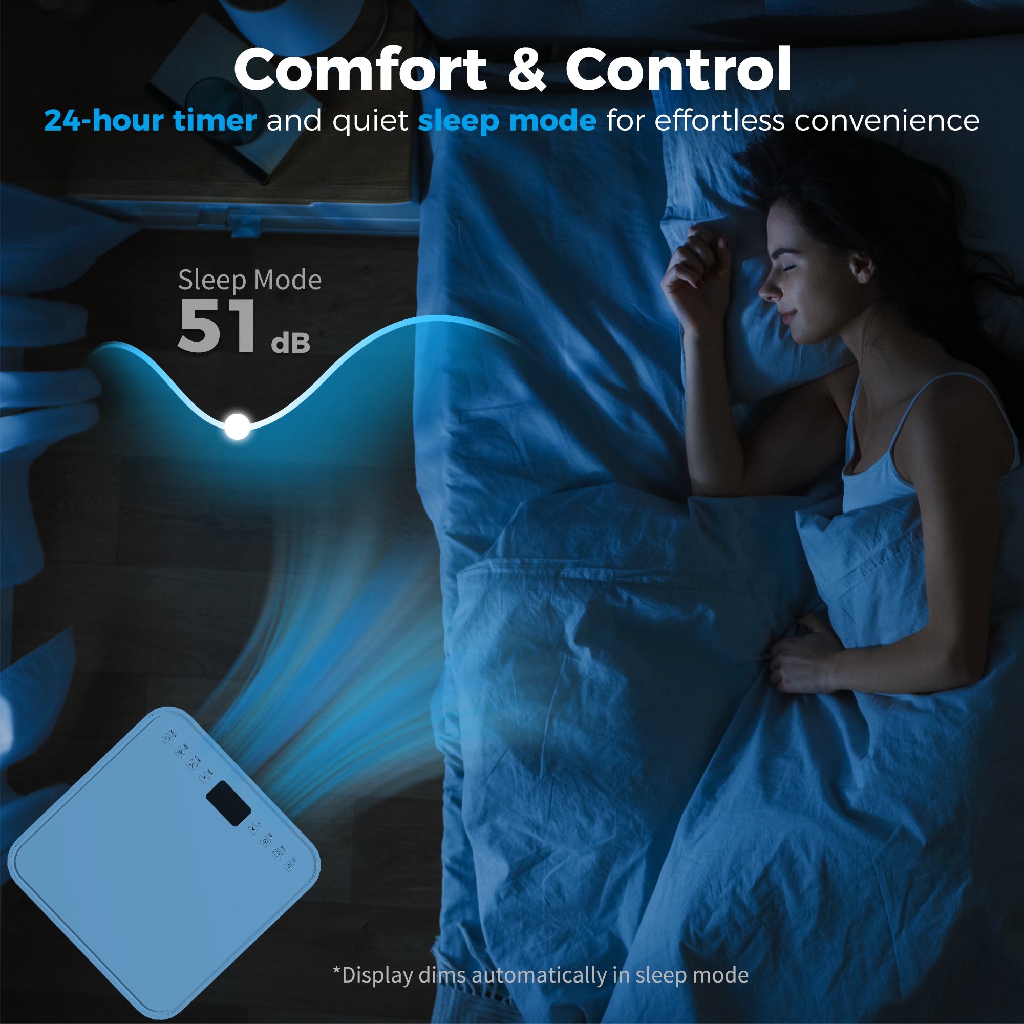 8000 BTU Mobile Air Conditioner for Cooling and Dehumidifying, Remote Control, 24H Timer, LED Display, White