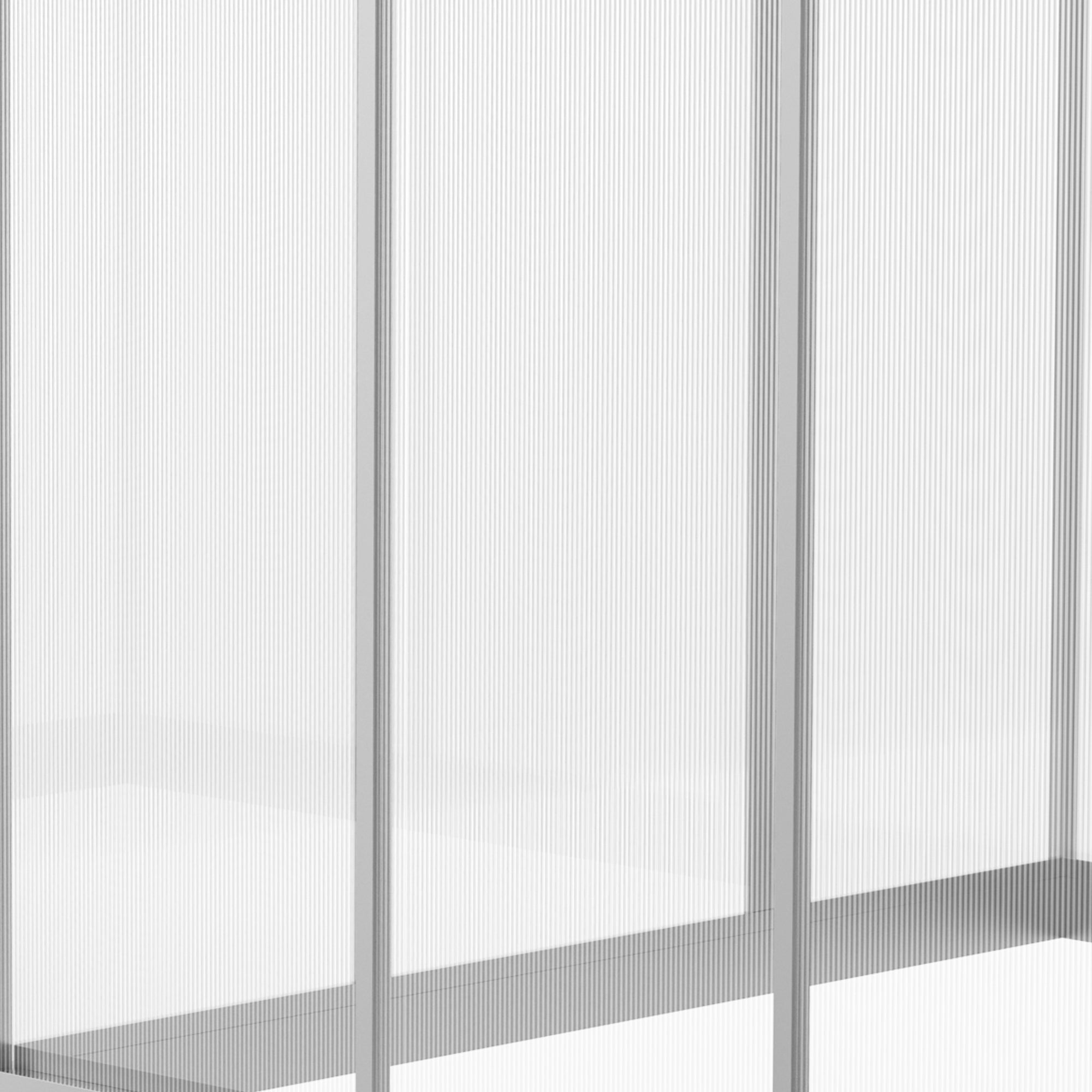 10' L x 6' W Walk-In Polycarbonate Greenhouse with Roof Vent for Ventilation & Rain Gutter for Winter - Silver - Image 8