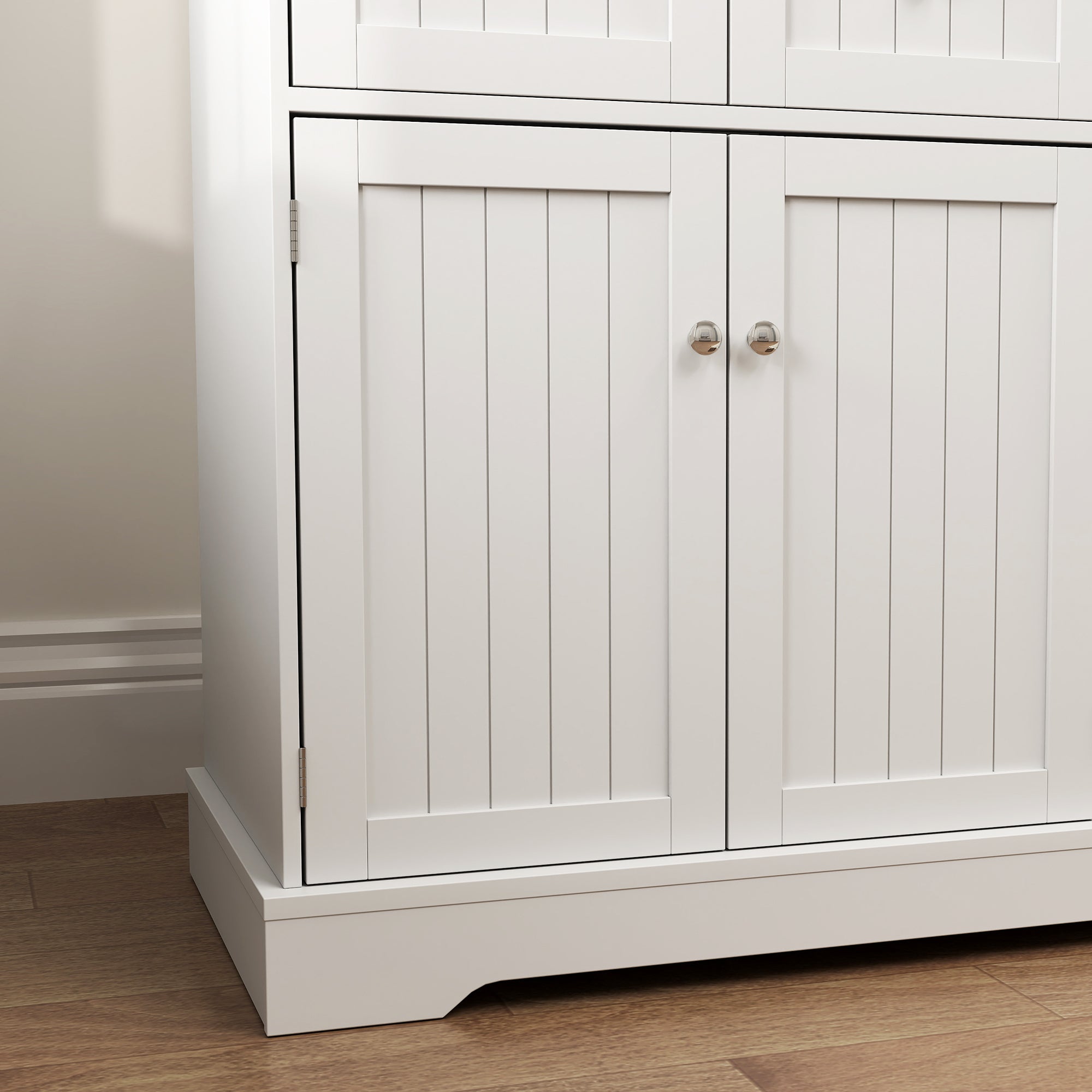 Cat Litter Box Enclosure with Drawers, Storage, Anti-tip Kit, 39" x 18" x 31.5", White - White - Image 8