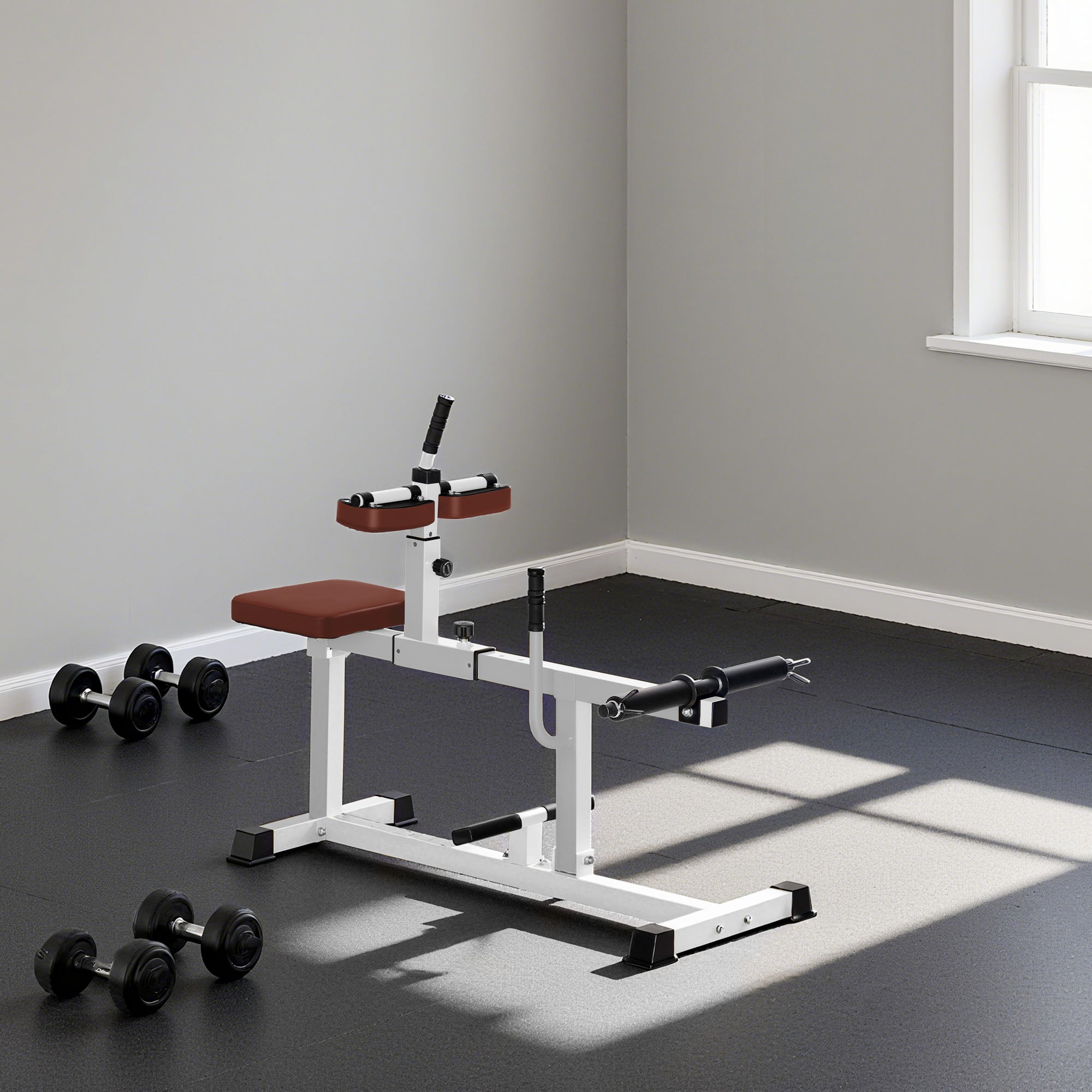 Adjustable Steel Seated Calf Raise Exercise Strength Training Gym Equipment, Brown
