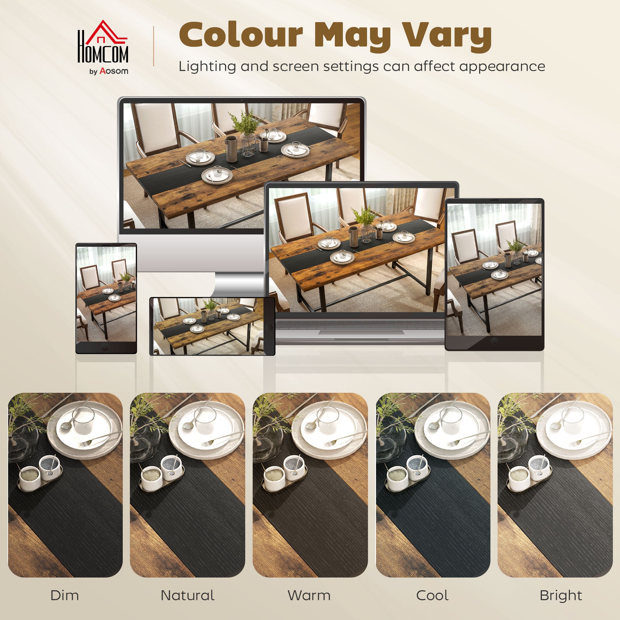 Industrial Kitchen Table for 8 People, 70.9" Long Dining Table with Large Tabletop and Steel Legs for Dining Room, Brown