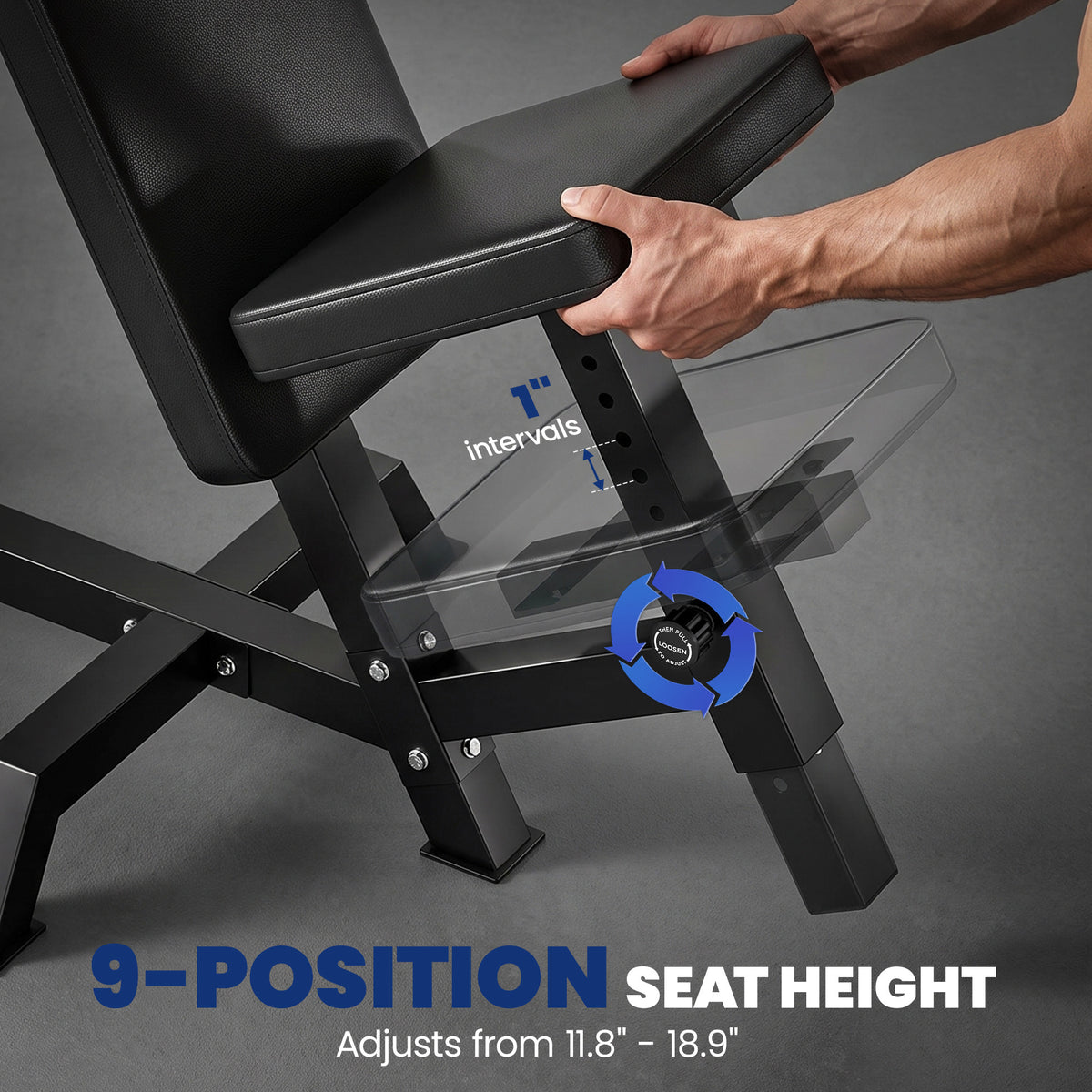 Seated Chest Press Machine, 660 lb Chest Fly Machine with Adjustable Lever Arms, Adjustable Seat, Dark Blue