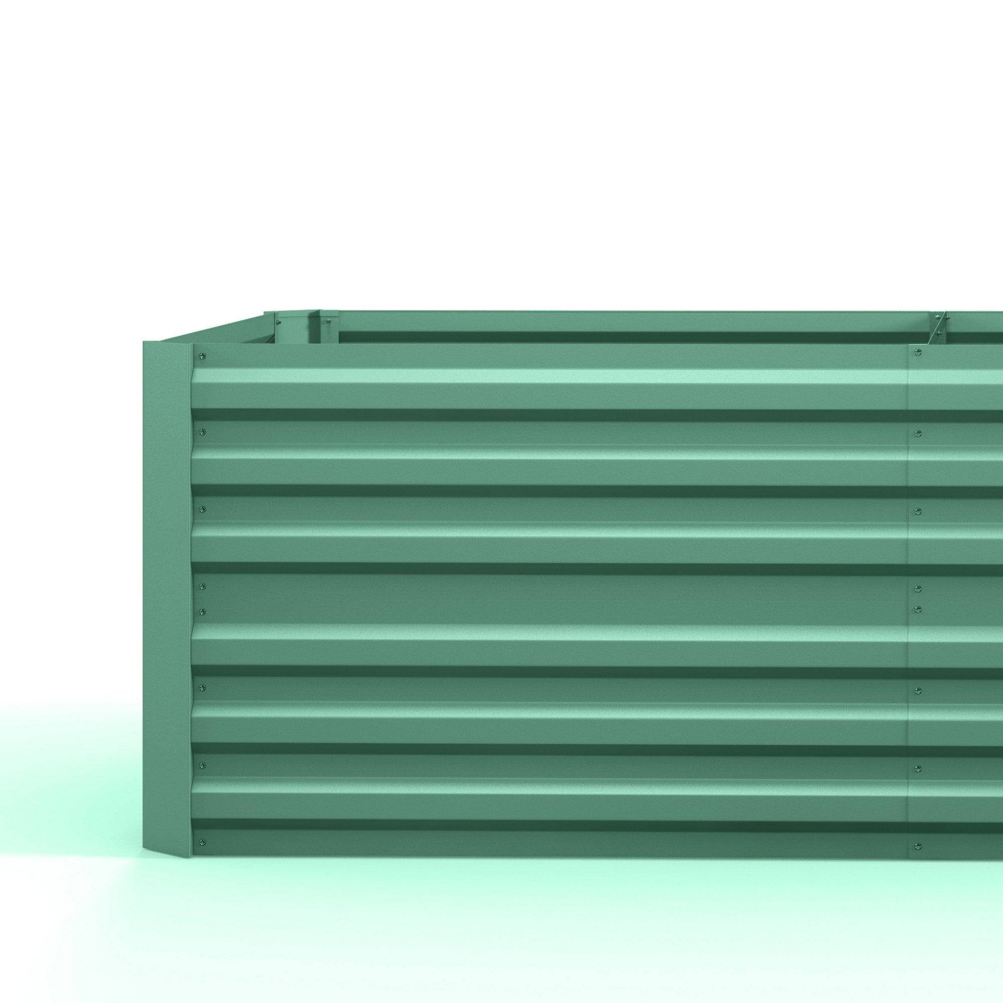 Galvanized Raised Garden Bed, Steel Outdoor Planters with Reinforced Rods, 71" x 36" x 23", Light Green - Light Green - Image 7
