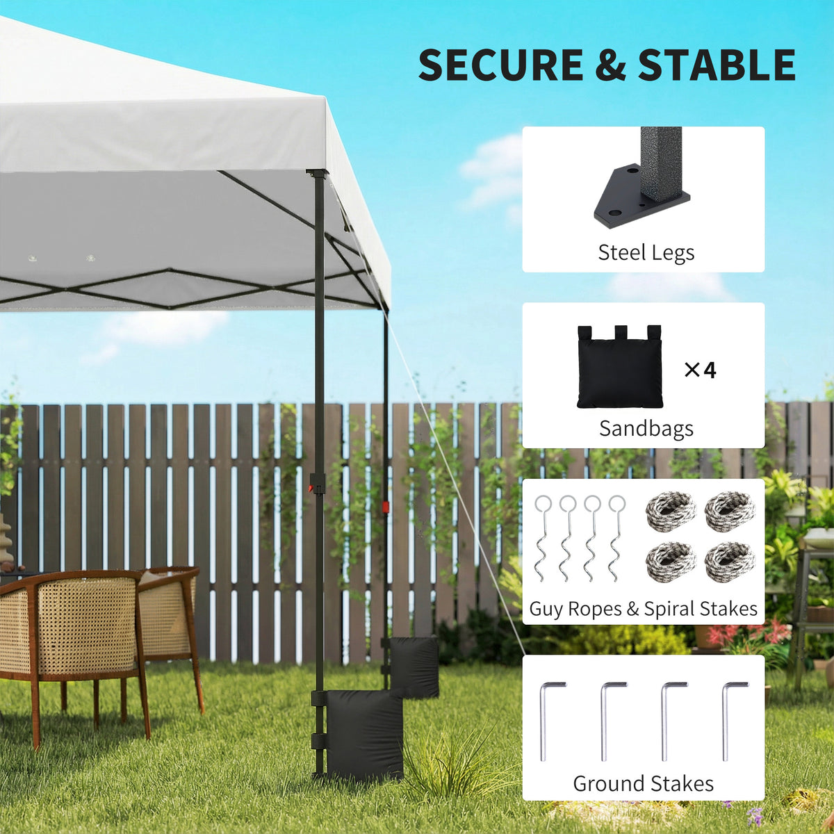 10 x 10 ft Pop Up Canopy Tent with One Push Setup, Outdoor Portable Instant Canopy Shelter w/ Roller Bag, White