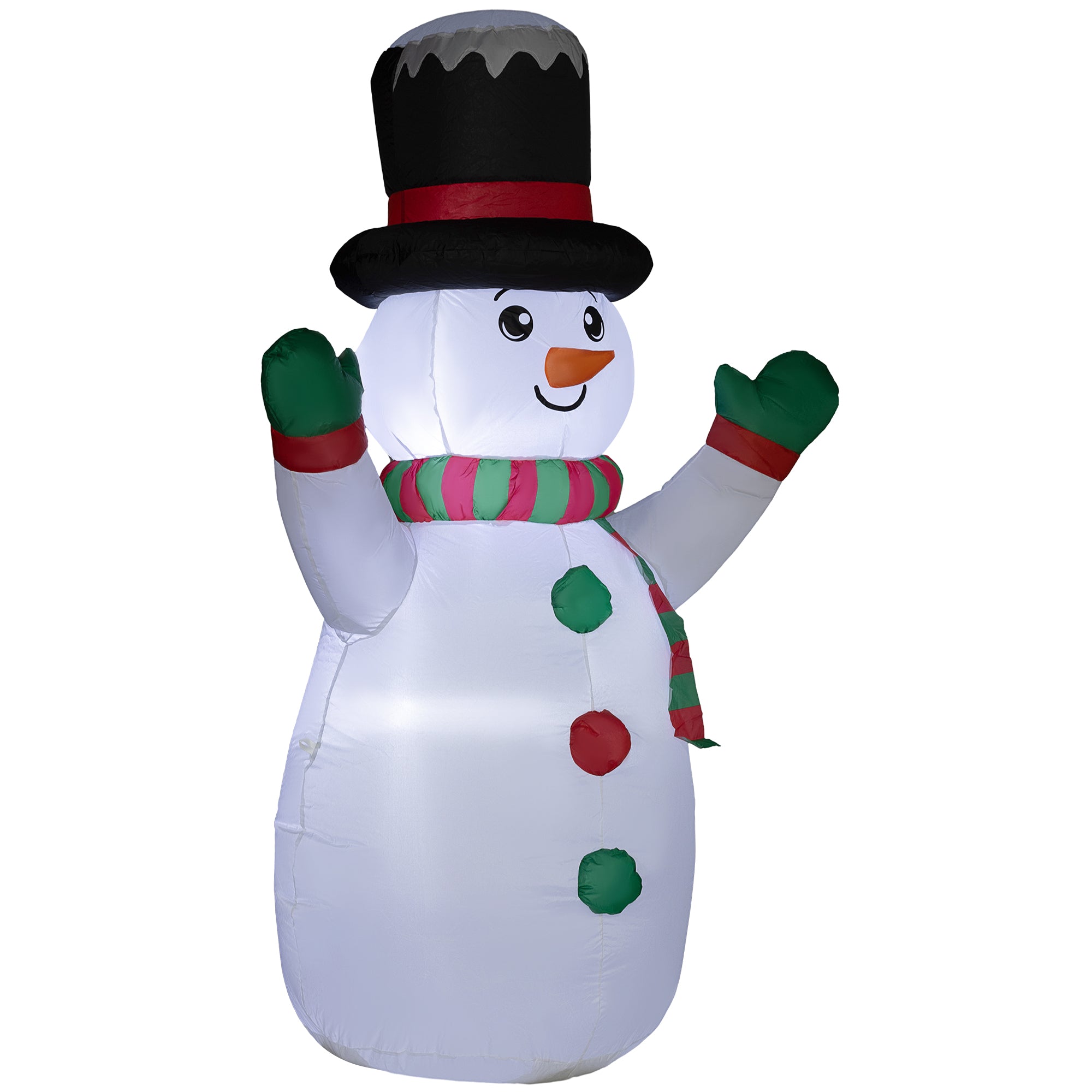 6 FT Christmas Inflatable Snowman, Xmas Blow Up Snowman with LED Lights for Indoor, Outdoor, Lawn, Garden, Party