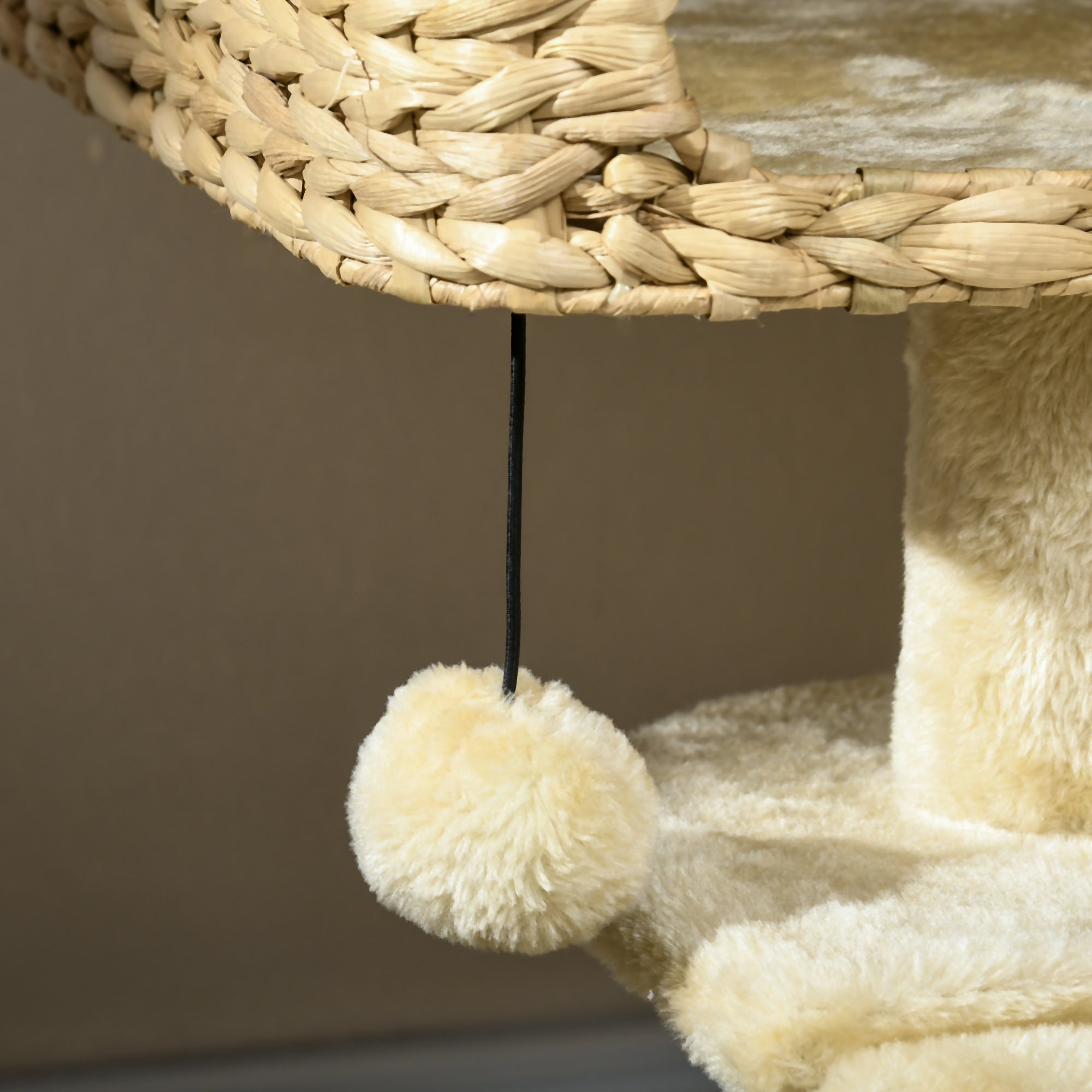 Cat Tree for Indoor Cats w/ Scratching Posts, Condo Cat Tower, Beige - Beige - Image 8