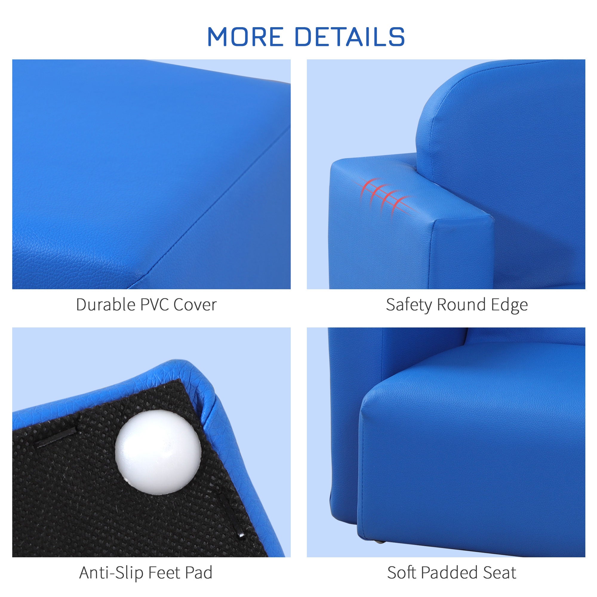 2-in-1 Convertible Table and Chair Set for Boys Girls for Boys Girls, Blue