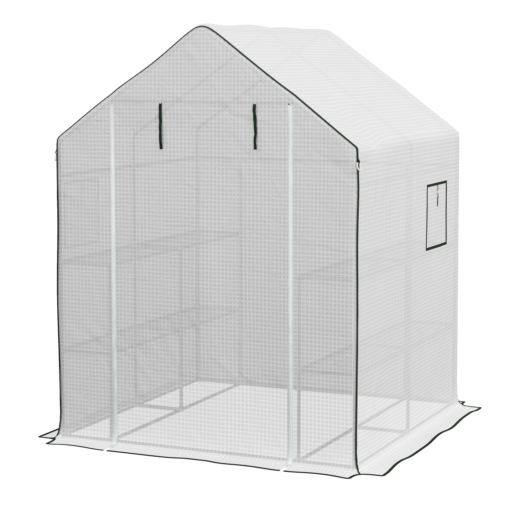 01-0472 Replacement Cover, 55" x 56.25" x 74.75" Walk-in Greenhouse Cover Reinforced Anti-Tear PE Hot House Cover, White - White