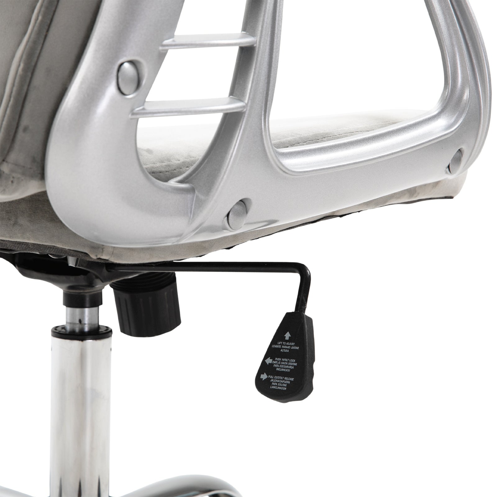 Velvet Home Office Chair, Button Tufted Desk Chair with Padded Armrests, Adjustable Height and Swivel Wheels, Gray