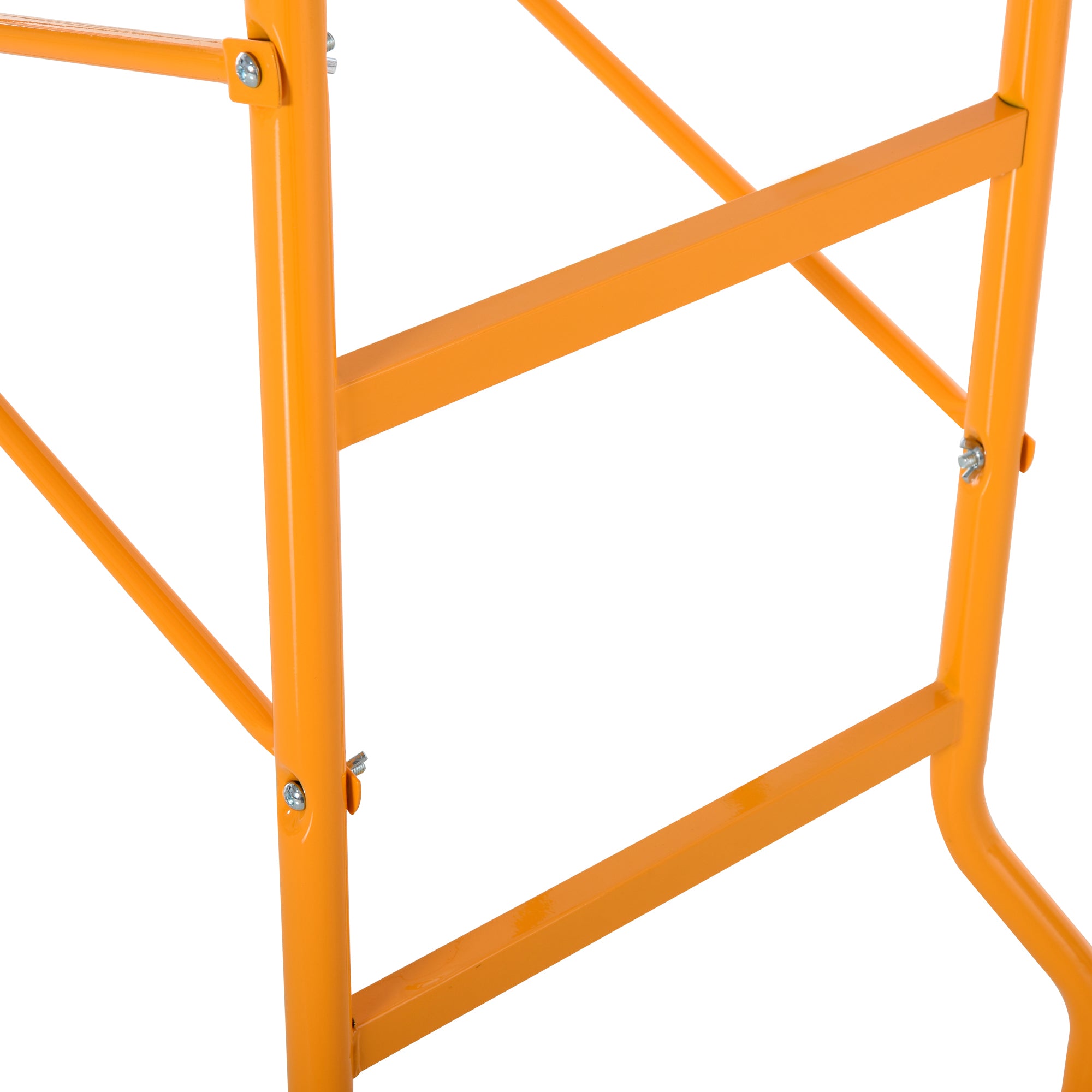 4-Step Steel 4.6 x 2 x 6 ft. Scaffold 2 Wheels Free Moving for Indoor & Outdoor Decoration Anti-Skid, 440 Pound Capacity