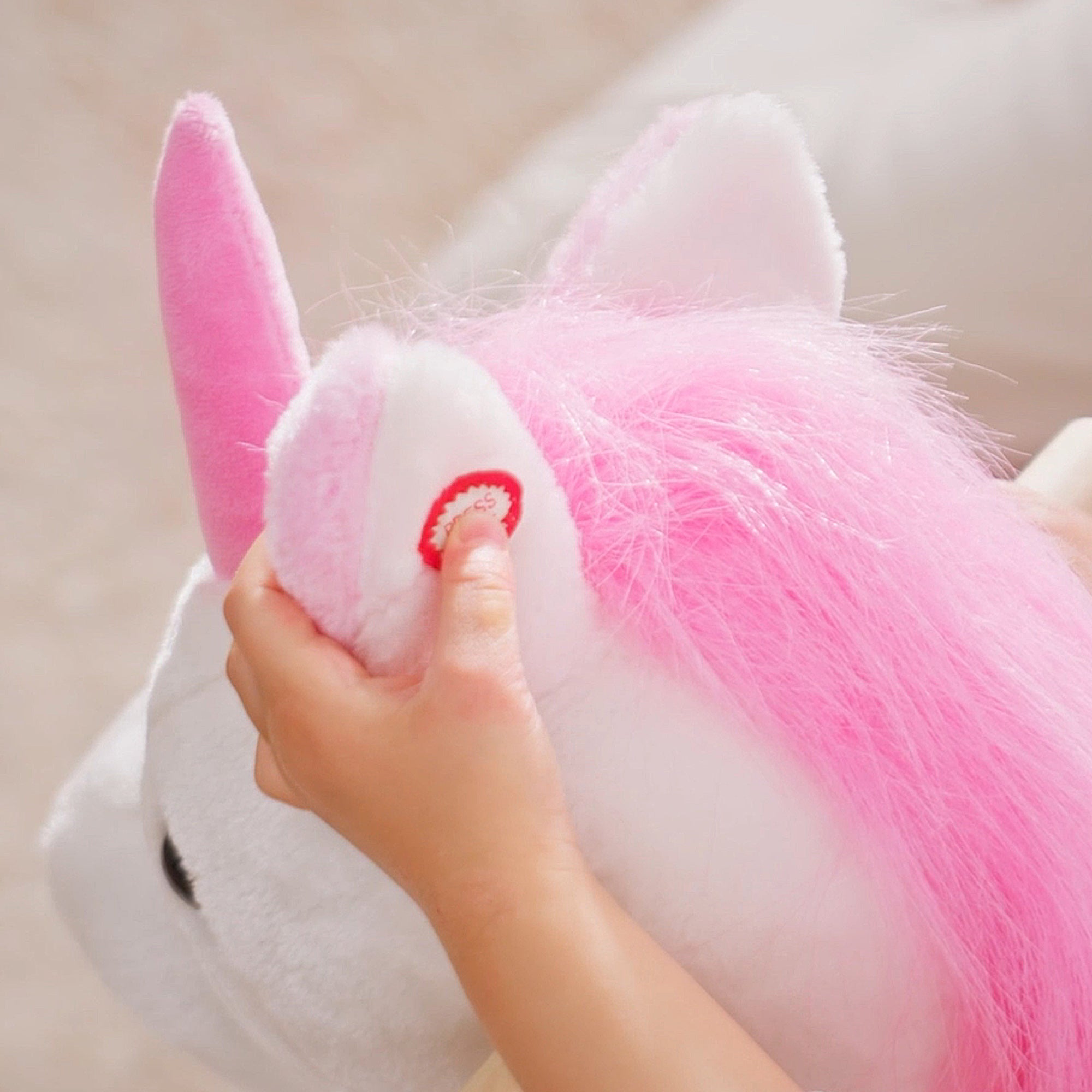 Unicorn Baby Rocking Horse Toy for Kids with Lullaby Song, Plush Ride on Horse with Heavy-Duty Support System, Pretend Play Interactive Toy for Toddlers 18-36 Months