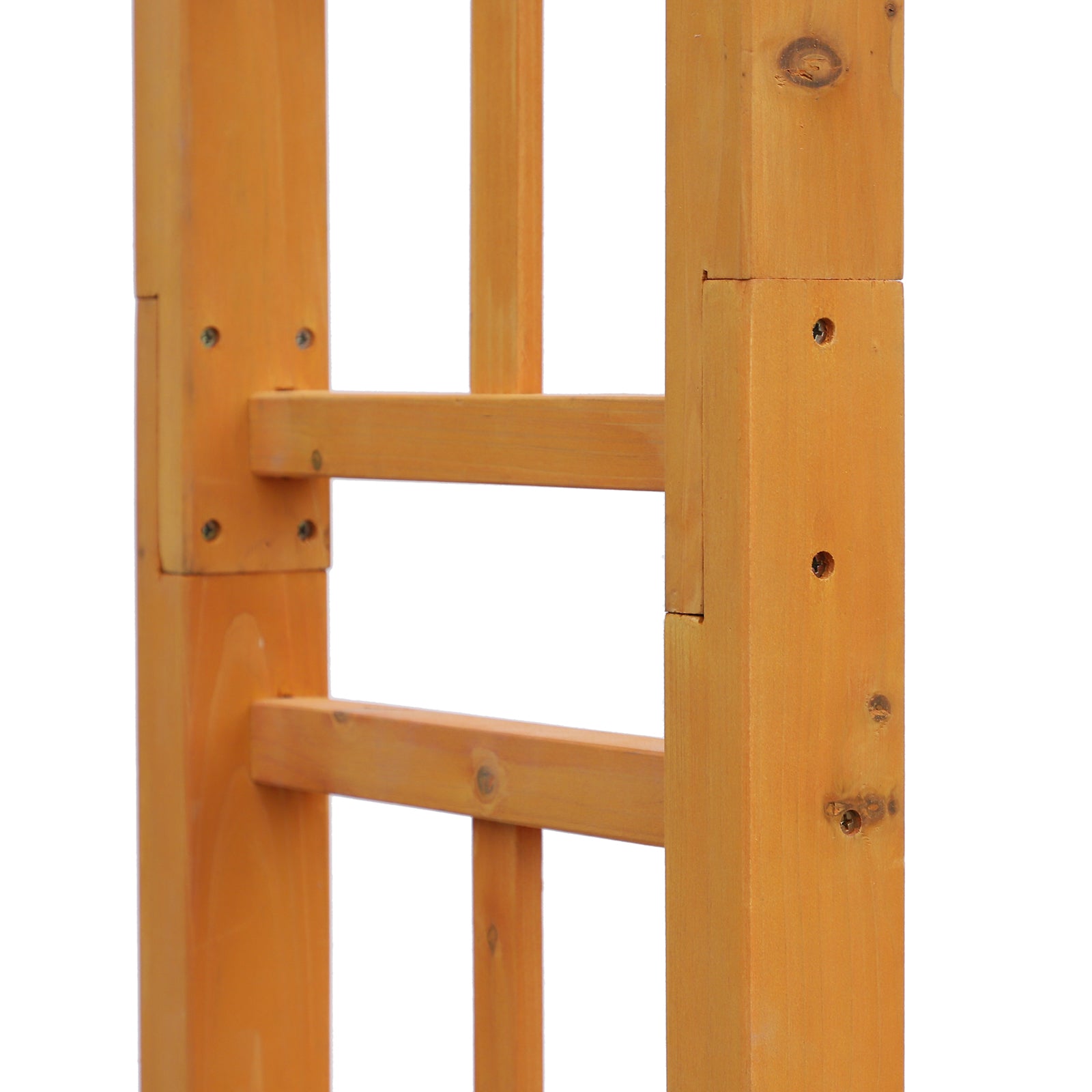 85" Wooden Garden Arbor for Wedding and Ceremony, Outdoor Garden Arch Trellis for Climbing Vines, Fir Wood, Orange - Orange - Image 7
