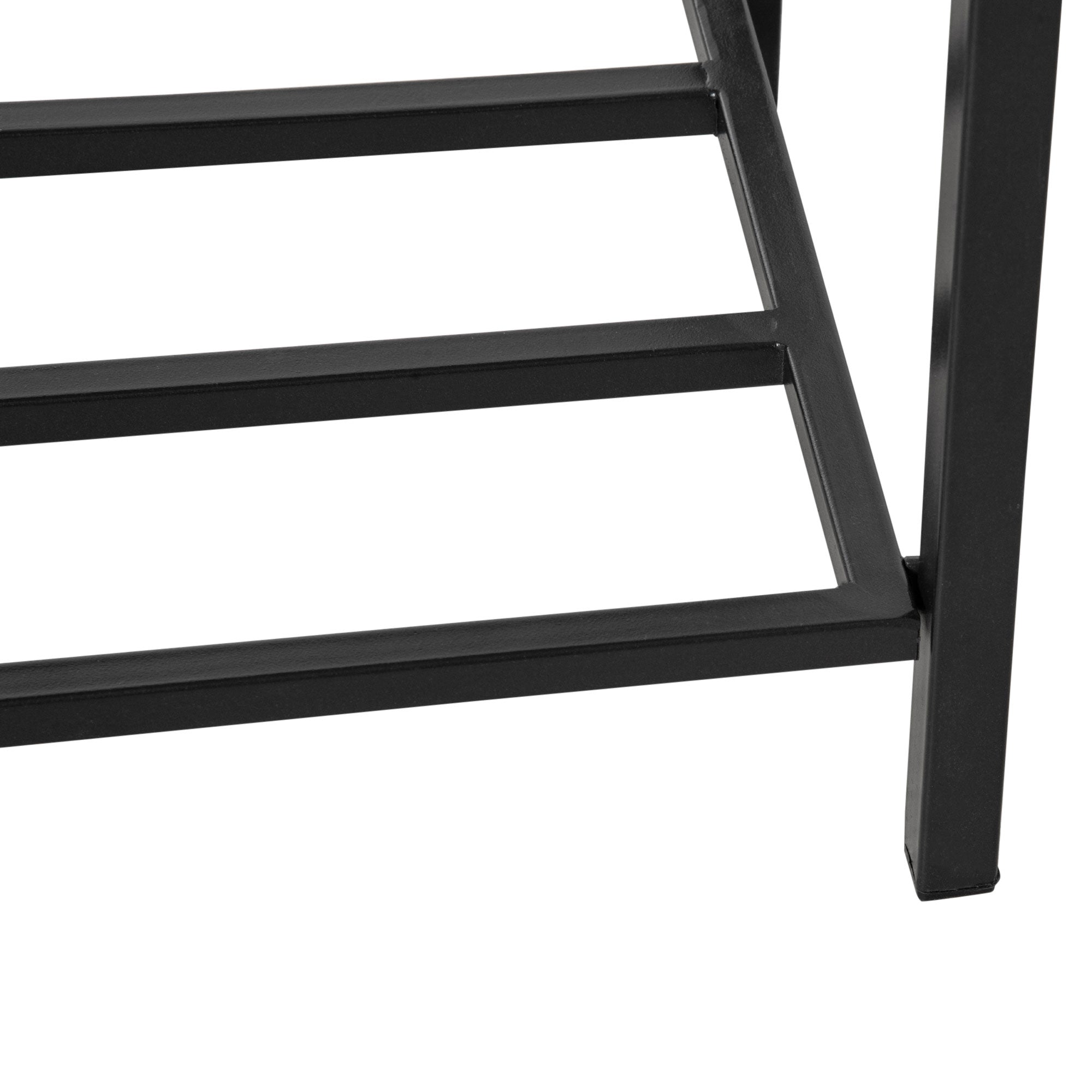 PE Rattan Wicker Raised Flower & Vegetable Planter, Rack Shelf Box - Black - Image 8