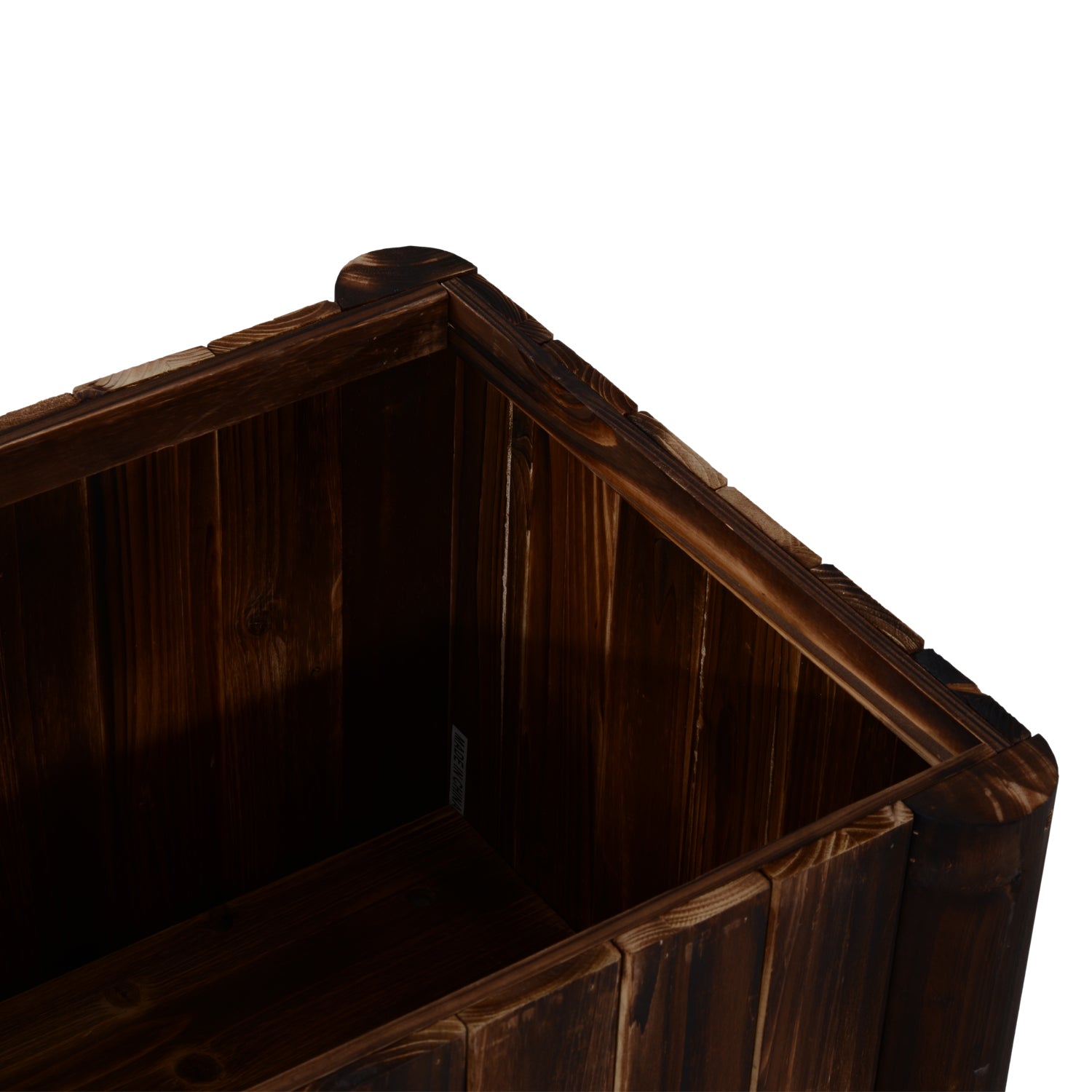 48" x 20" x 18" Raised Garden Bed, Raised Planter Box, Wooden Planter Raised Bed with Drainage Gaps & Lightweight Build, Natural Wood - Carbonized - Image 7