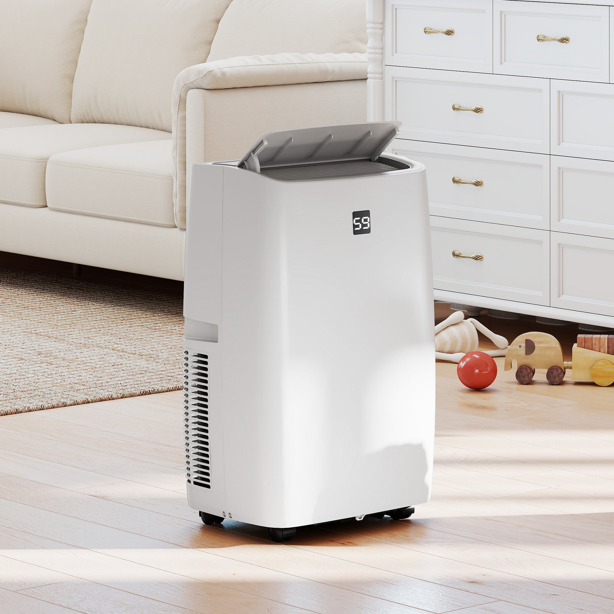 14000 BTU Portable Air Conditioner, AC Unit with Cool, Dehumidifier, Fan, 549 Sq. ft, 24H Timer On Off, Window Kit