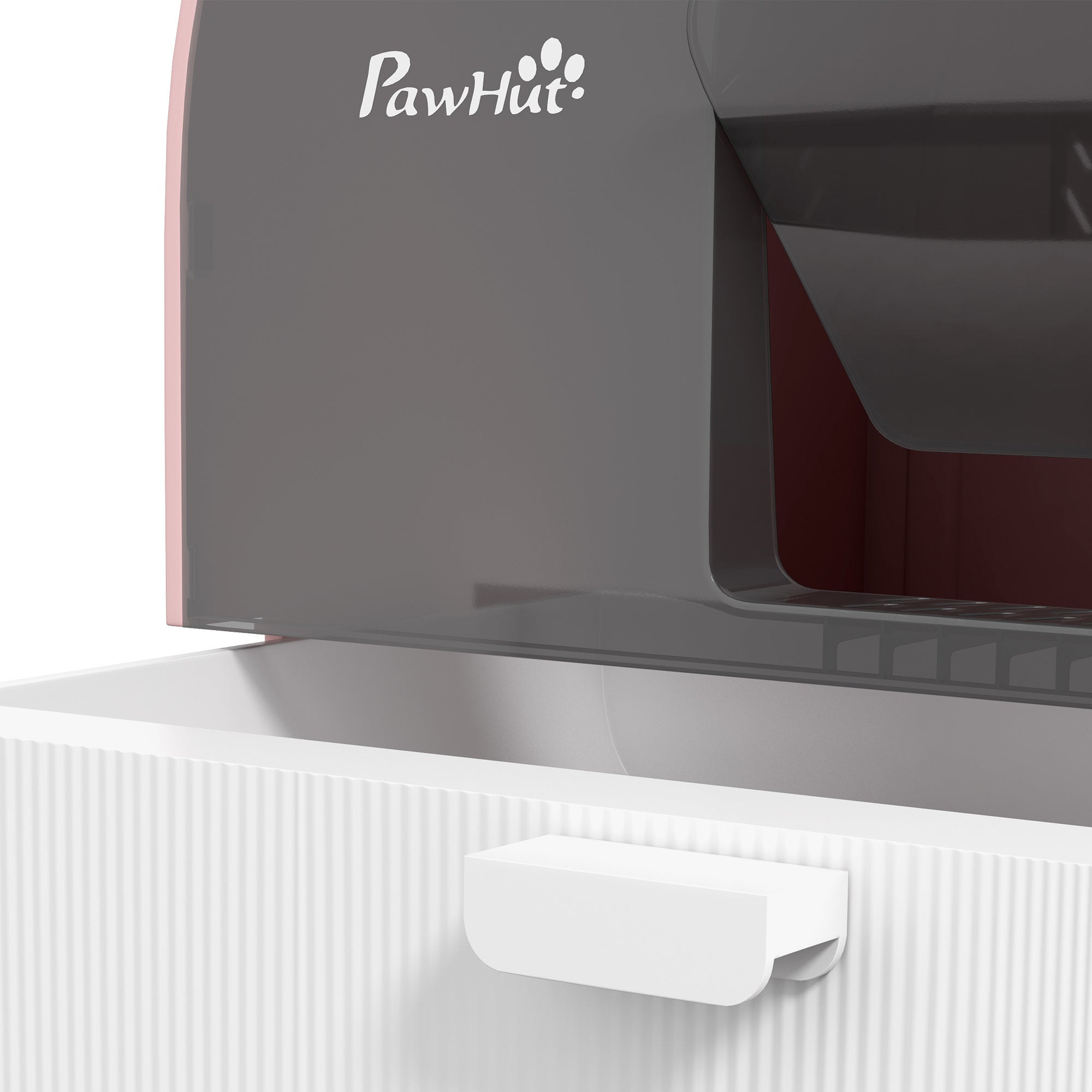 Cat Litter Box with Lid with Scoop and Filter, Pink - Pink - Image 8