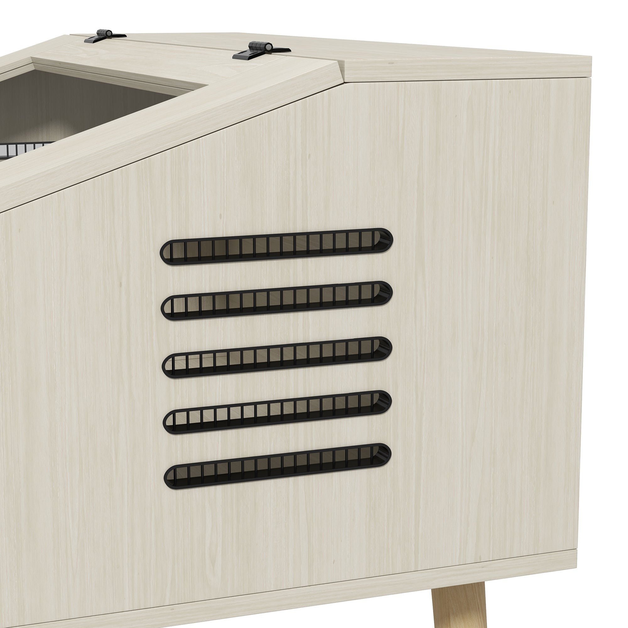 30 Gallon Reptile Tank, Top Opening Reptile Enclosure with Glass Windows for Snakes, Lizards Horned Frogs & Chameleons - Oak - Image 8