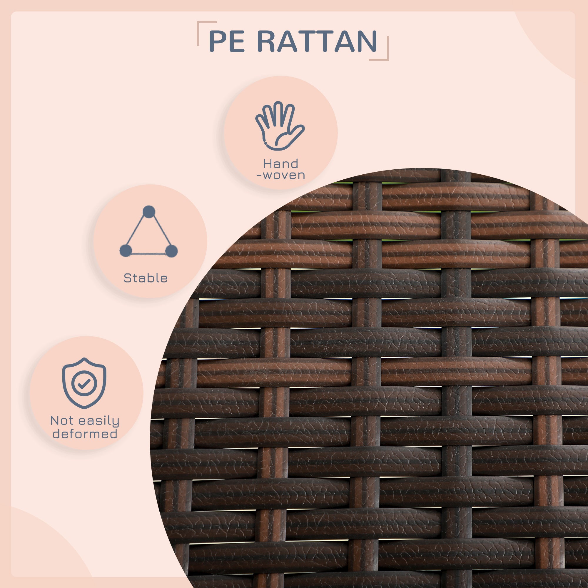 Outdoor Dog Bed, Extendable Wicker Dog Bed with Roof, Soft Cushion for Small and Medium Dogs, Mixed-Brown - Mixed-brown - Image 5
