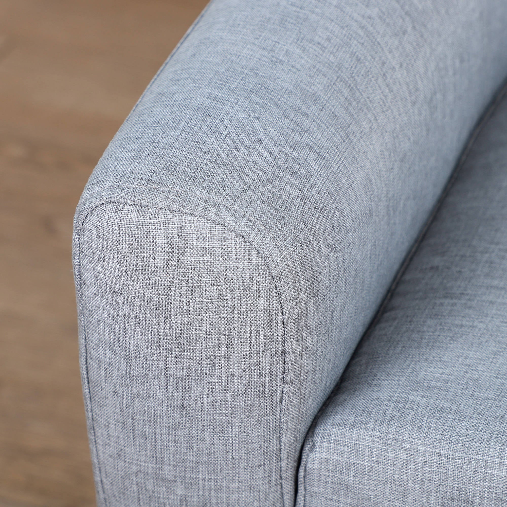 2-Seat Kids Sofa, Toddler Sofa Couch, Linen-Like Fabric & Wood Frame Sofa Chair for Ages 3-7, 11" High Seat, Gray
