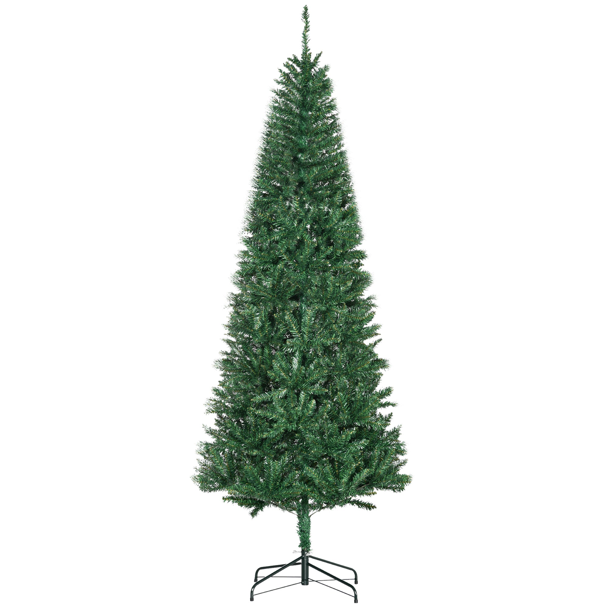 7' Artificial Christmas Tree, Unlit Xmas Tree with Realistic Branch Tips for Indoor, Home, Holiday, Green