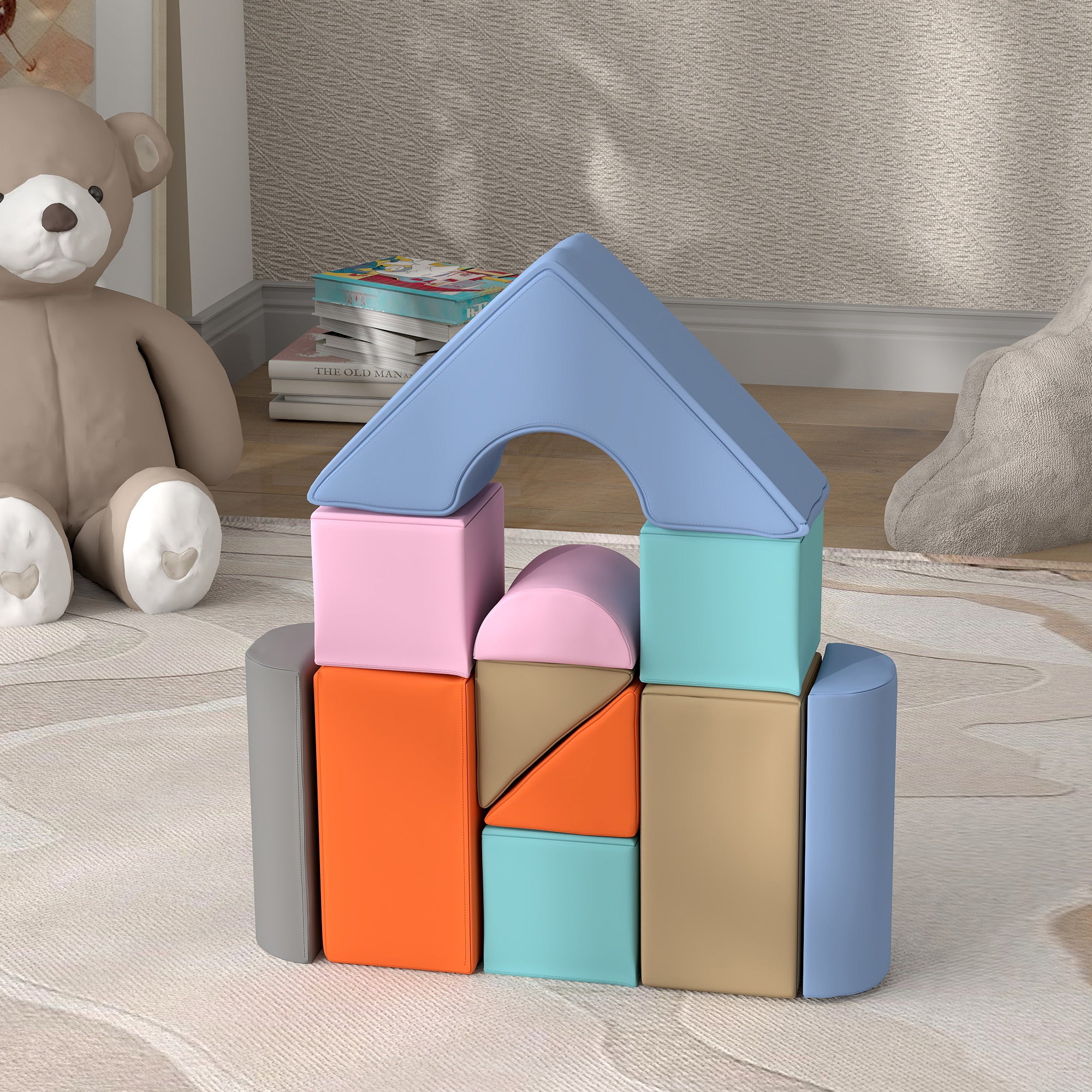 11 Piece Soft Play Set for Toddlers 6-72 Months, Child Development & Color Coordination, Contemporary