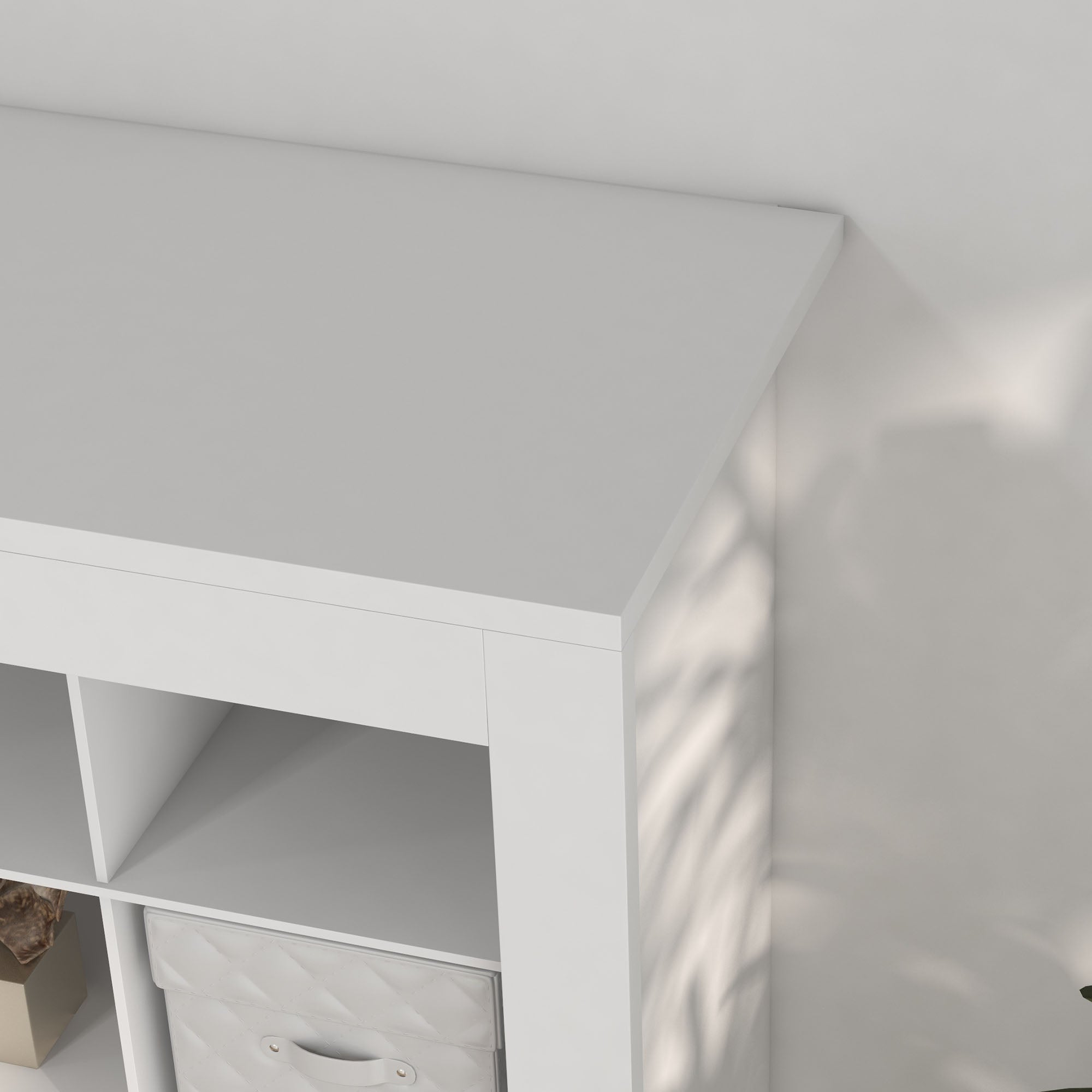 71" Shoe Storage Cabinet with 3 Heights of Open Cubes for 36 Pairs, Narrow Shoe Organizer, White
