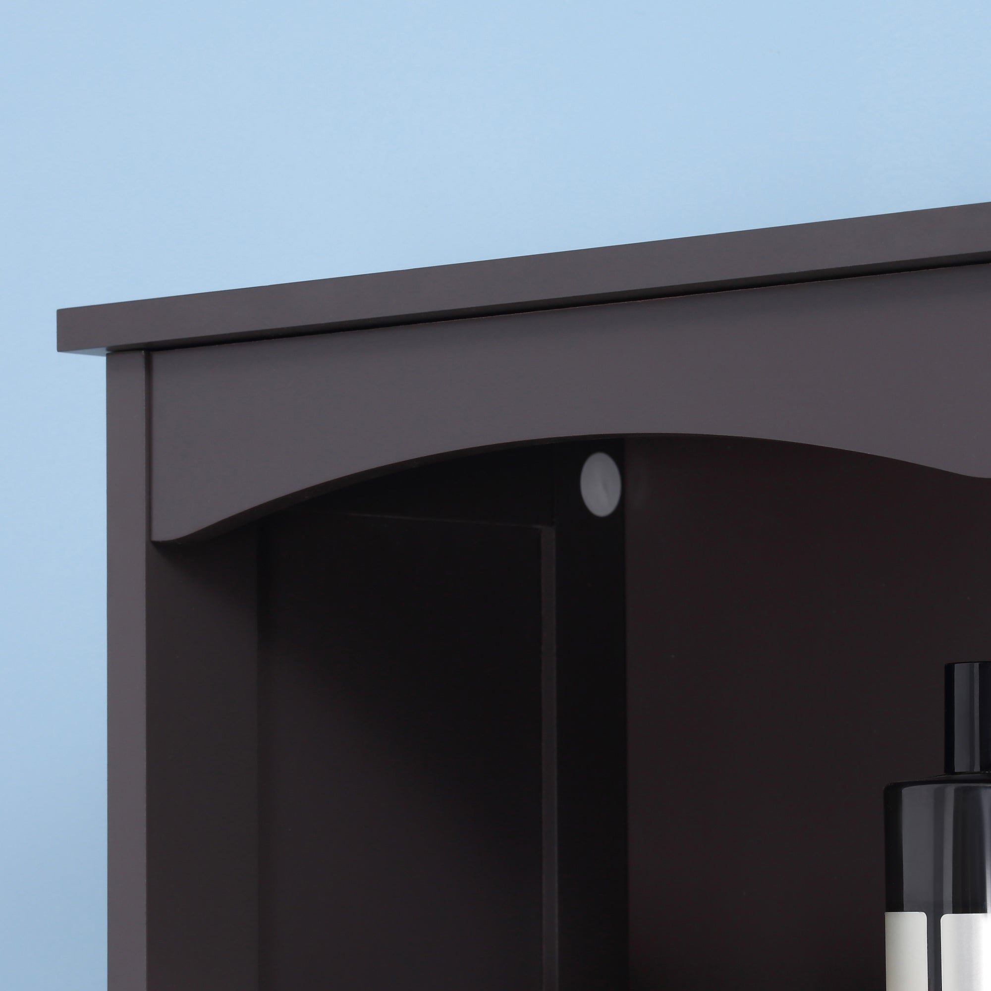 Bathroom Storage Cabinet, Free Standing Bathroom Storage Unit, Tall Linen Tower with 3-Tier Shelves and Drawer, Brown