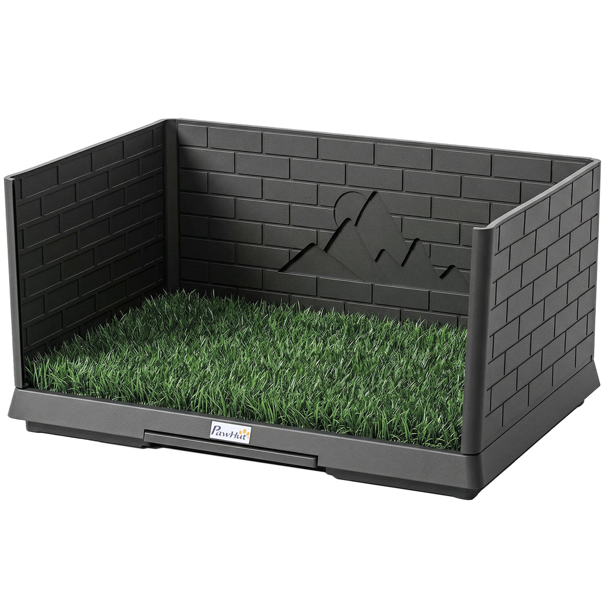 Dog Grass Pad with High Walls and Tray, Indoor Potty Tray for Puppy Training, Pee Pad Holder with Artificial Grass