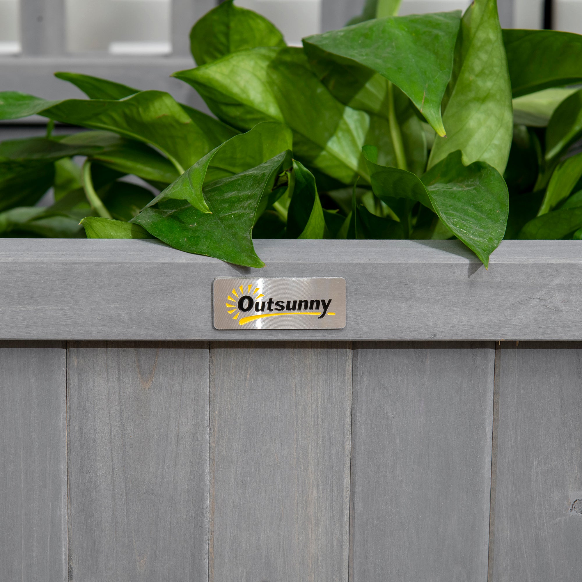 Wood Planter with Trellis for Vine Climbing, Raised Garden Bed, Privacy Screen for Backyard, Patio, Dark Gray - Dark Gray - Image 7