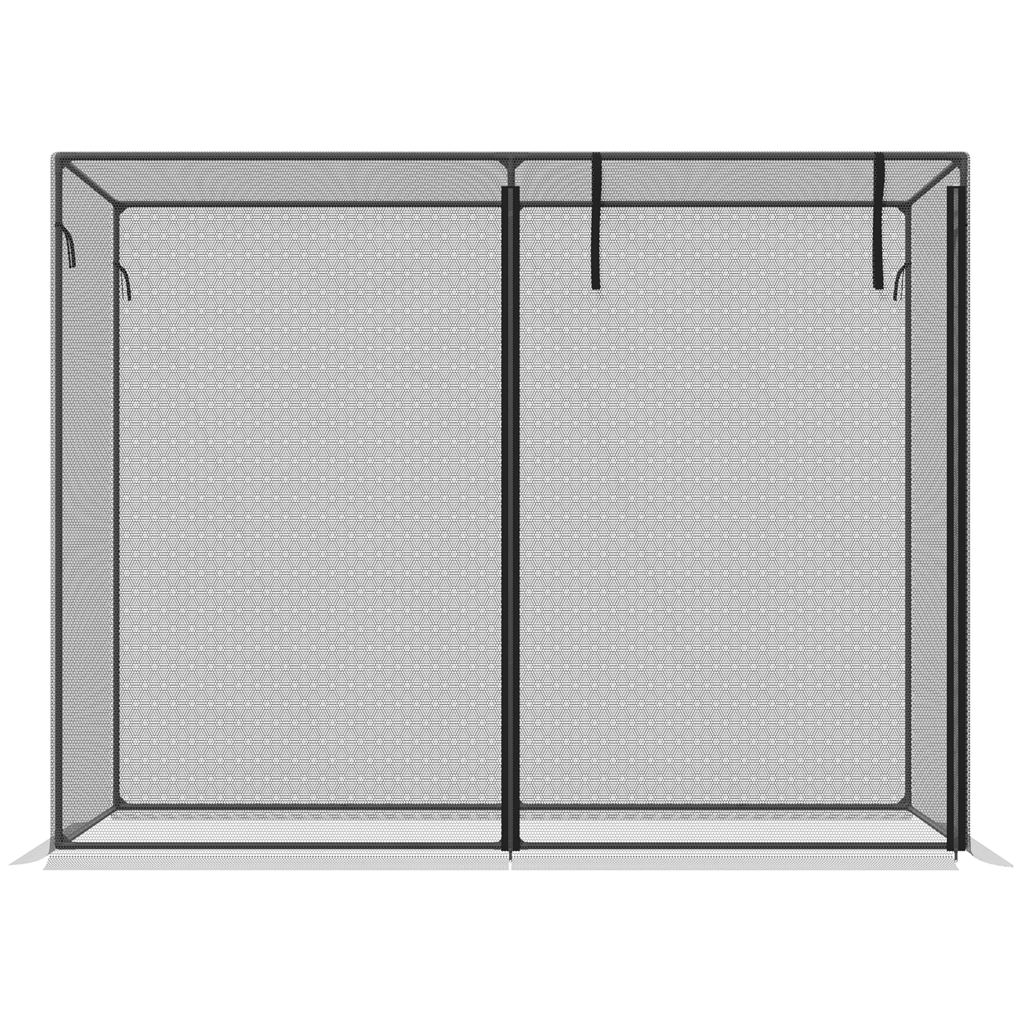 6' x 3' x 5' Crop Cage, Plant Protection Tent with Zippered Doors for Vegetable Garden, Backyard, Black - Black - Image 7