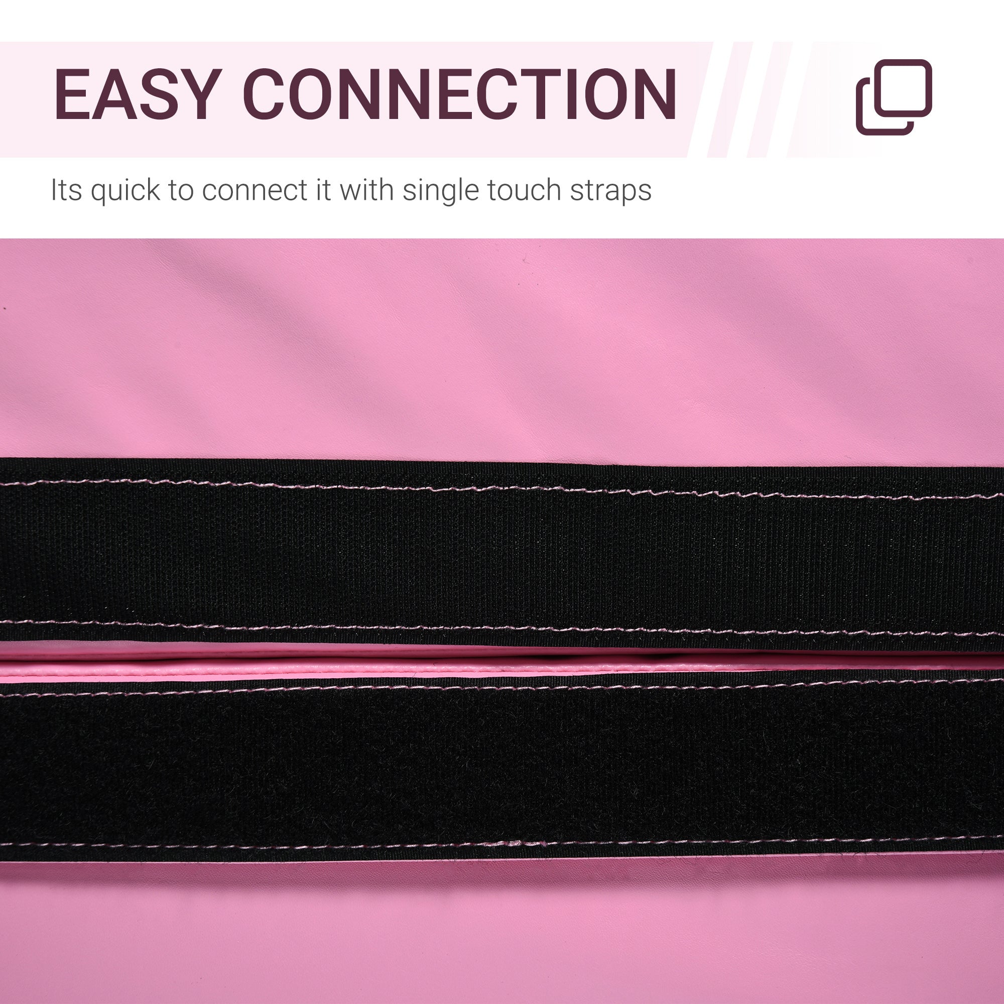 Pole Dance Mat, 2"T x 5'W Folding Pole Crash Mat for Home, Lightweight and Foldable, Pink