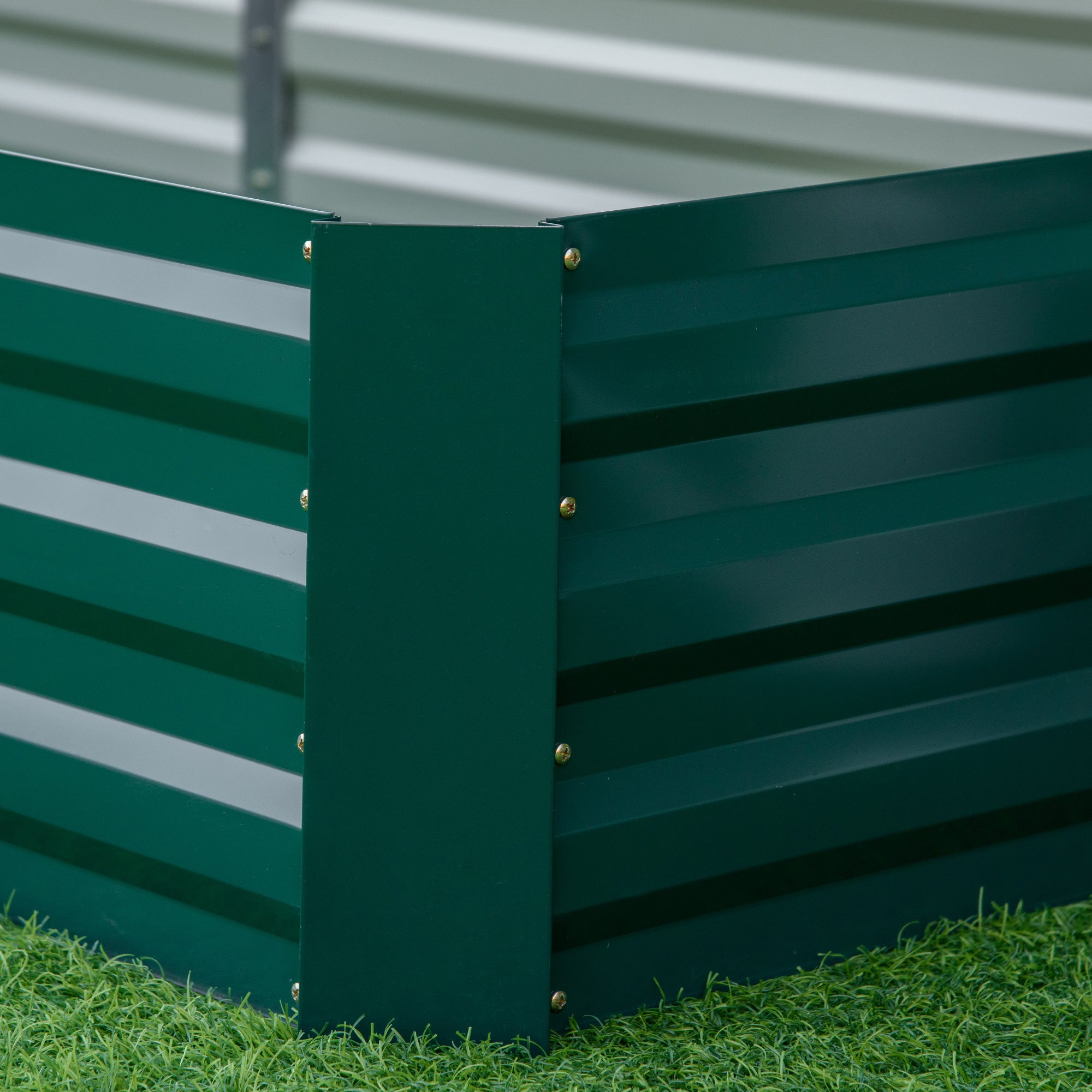 95" x 36" x 12" Galvanized Raised Garden Bed, Easy DIY and Cleaning for Growing Flowers, Herbs, Succulents, Green - Green - Image 8