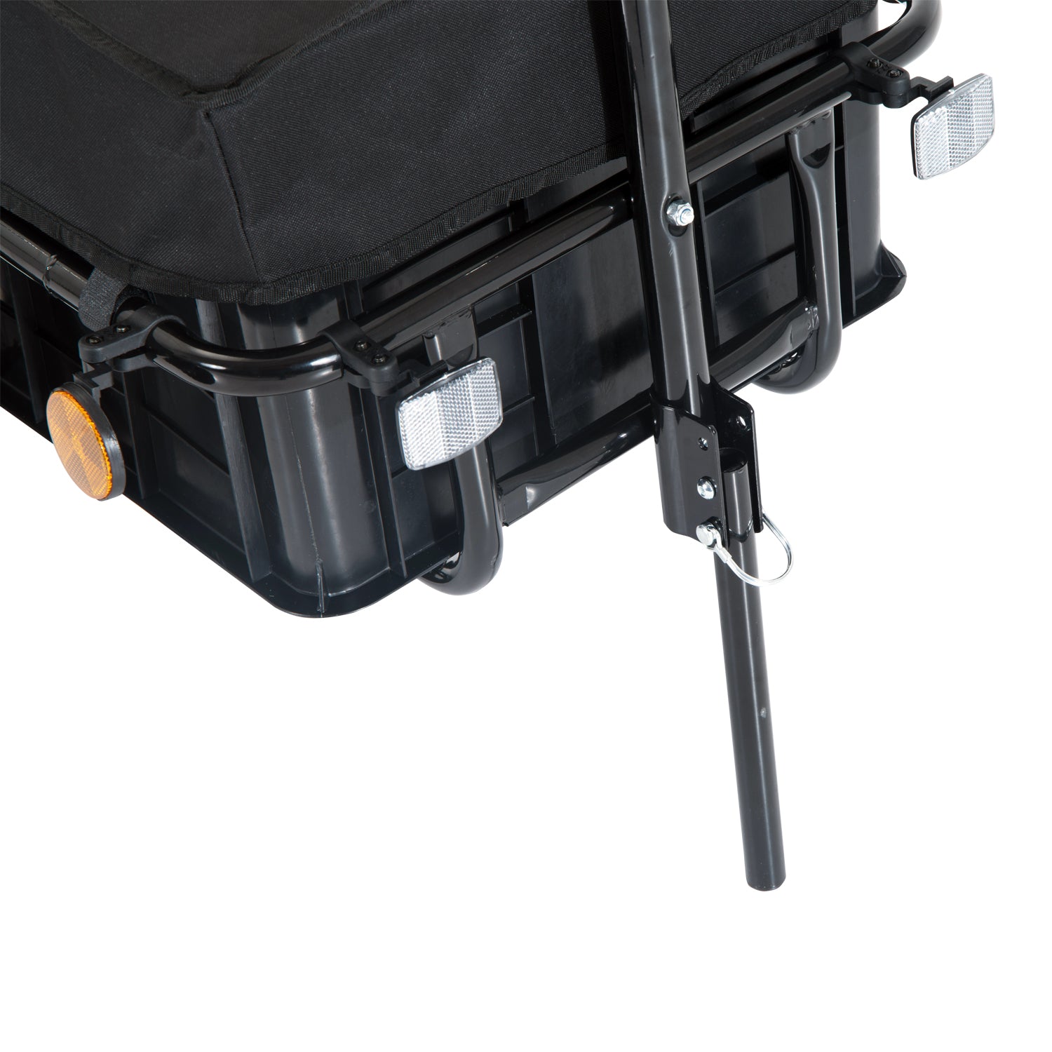 Bicycle Cargo Trailer with Removable Box and Waterproof Cover, Bike Wagon Trailer with Two 16in Wheels